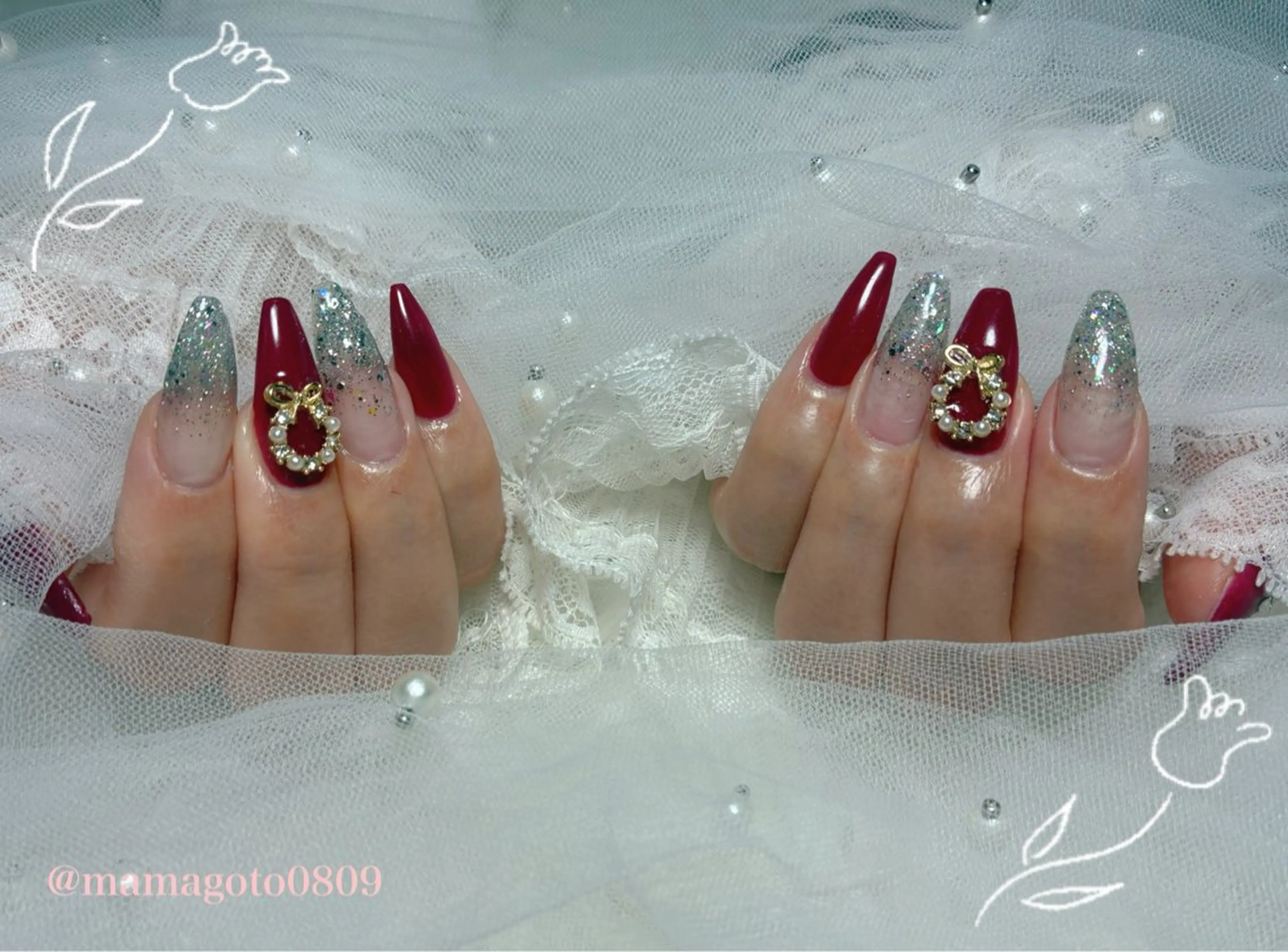 ネイル 持ち込み 冬ネイル クリスマス ママ ごとのネイルデザイン