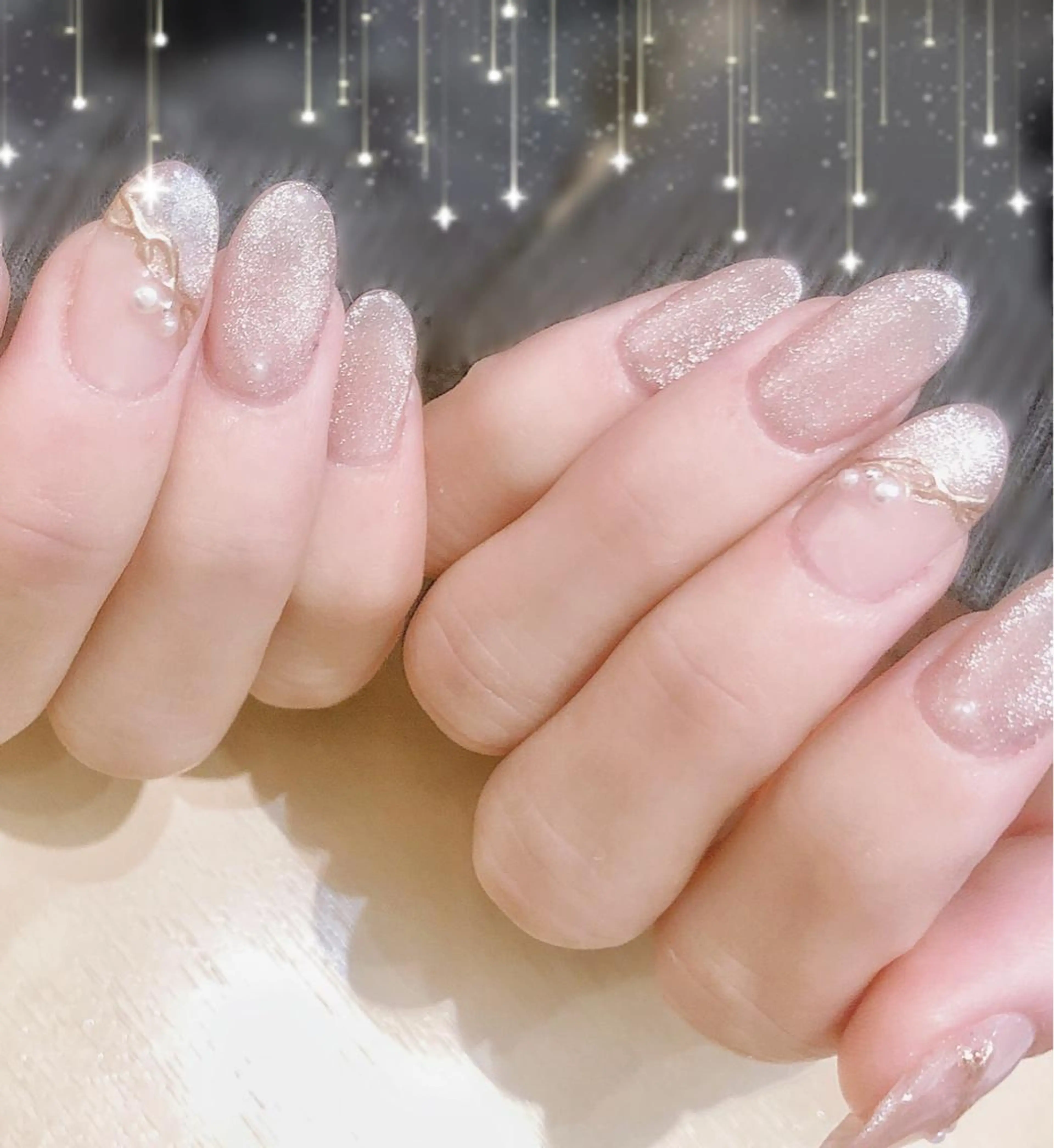 ネイル ハンドネイル ハンドケア ハク キのネイルデザイン