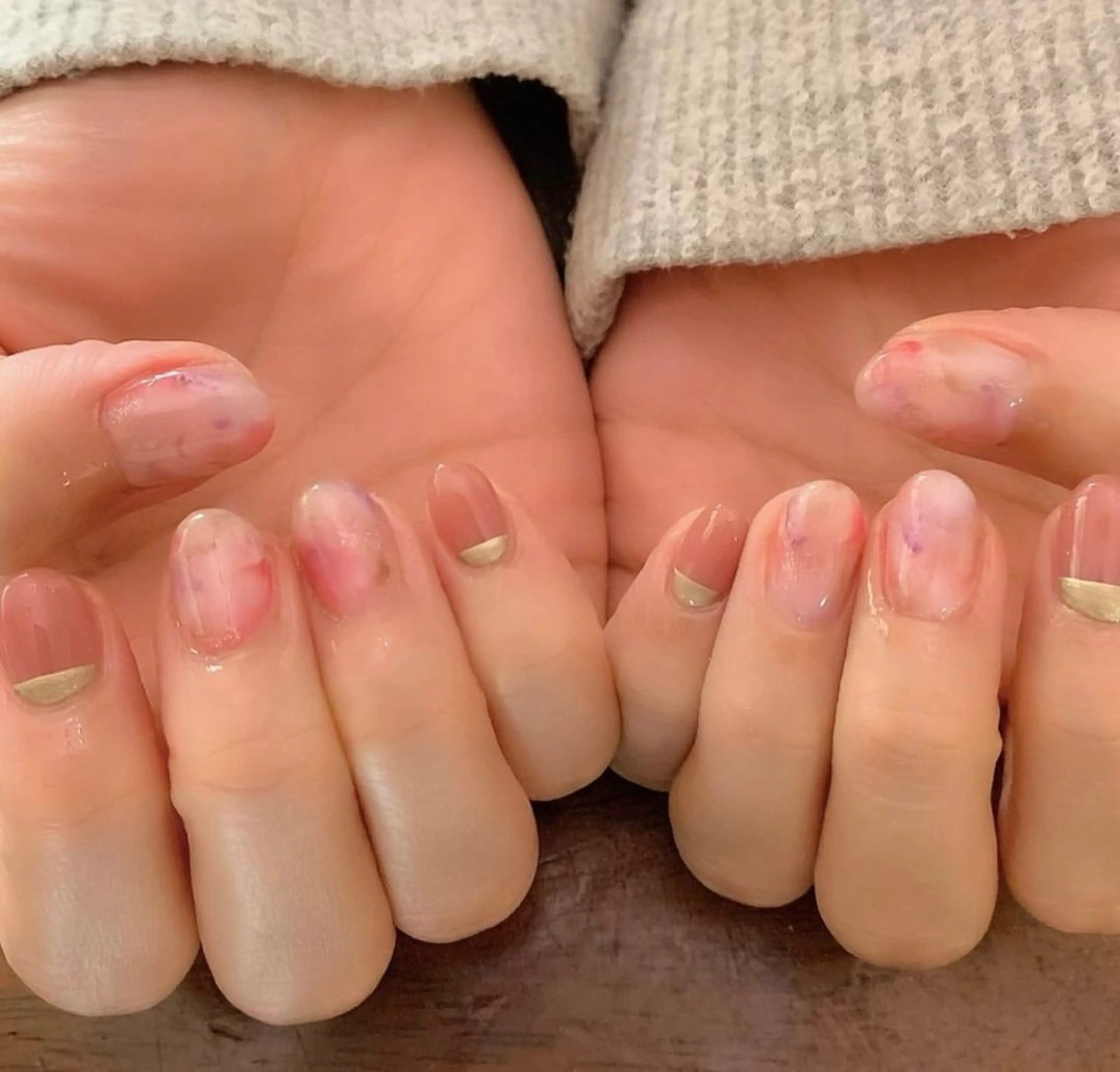 ネイル 大理石ネイル(マーブル) MHR nailのネイルデザイン