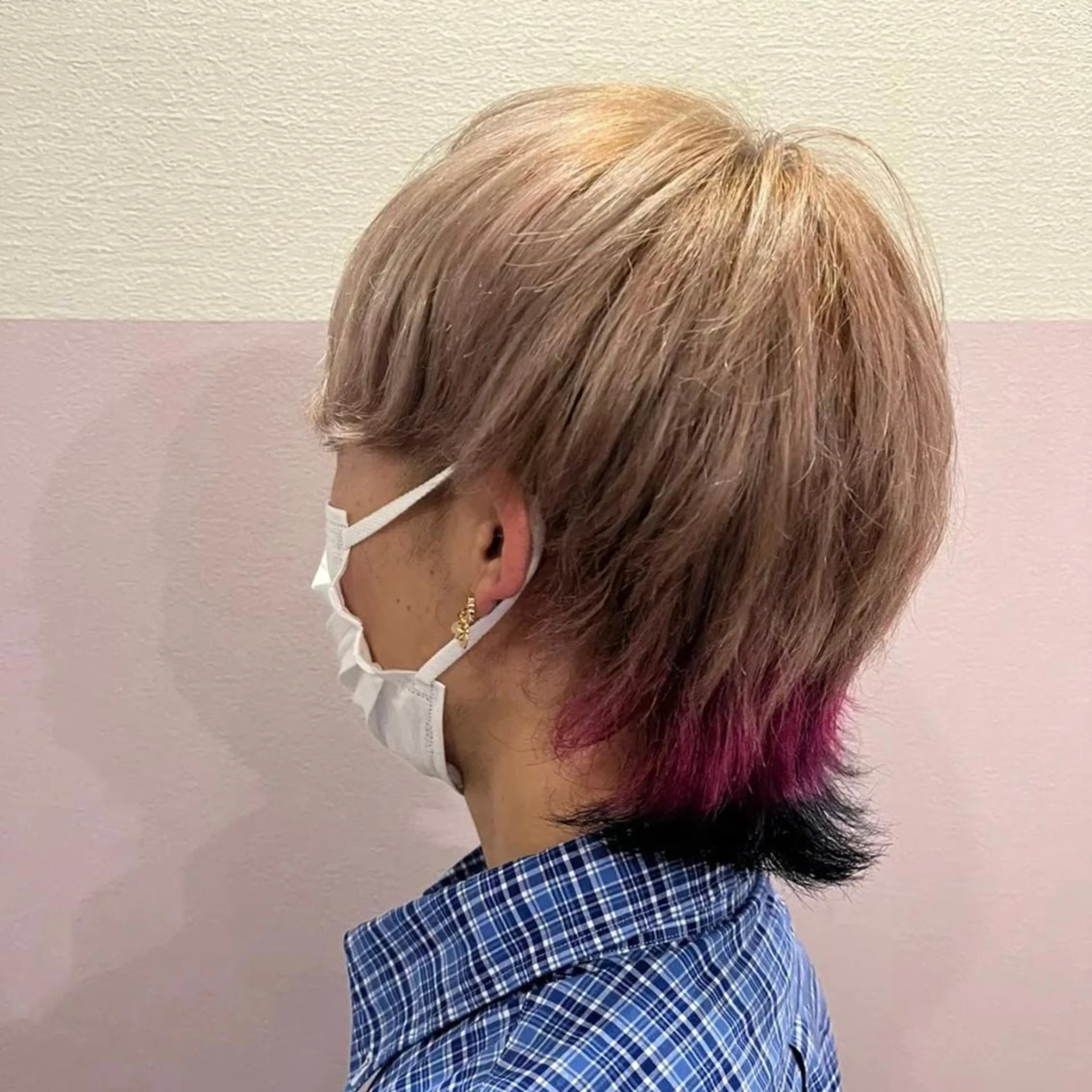 ミディアム カラー メンズ 狐カラー ♡ナナコ♡ レイヤー/艶髪のヘアスタイル