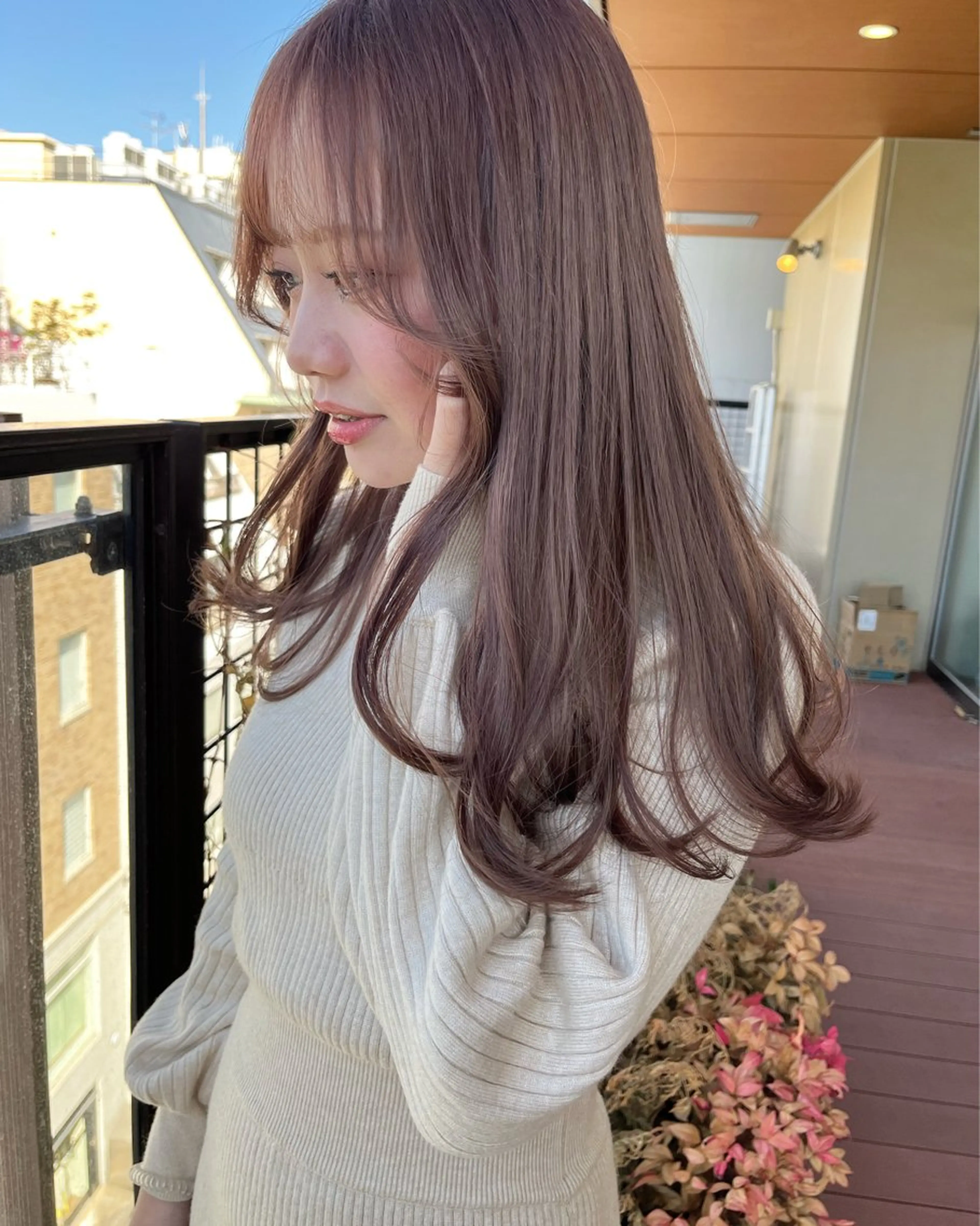 ロング ヘアカラー zina藤崎📛 井上美乃里のヘアスタイル