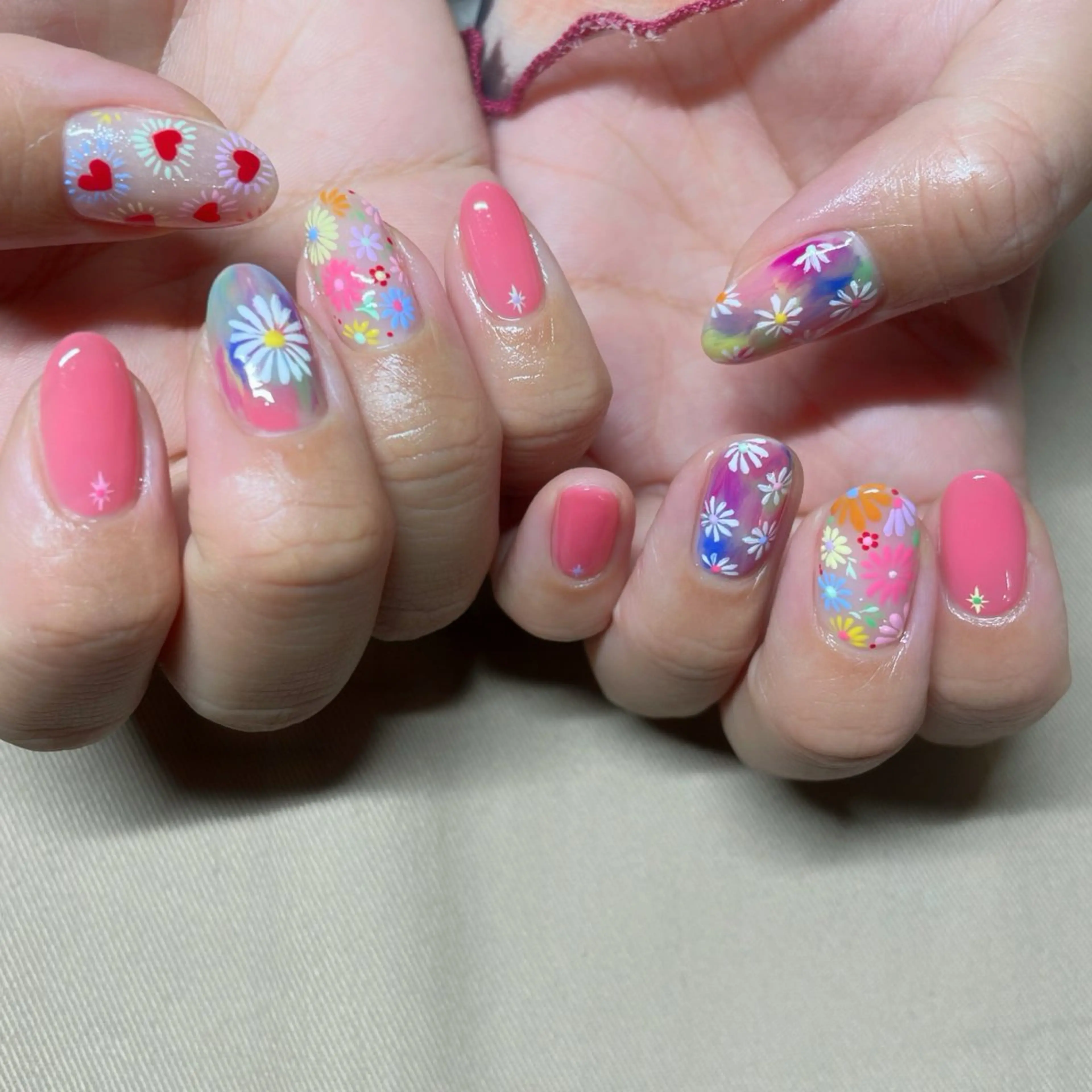 ネイル ピンク 夏ネイル nail 6.のネイルデザイン
