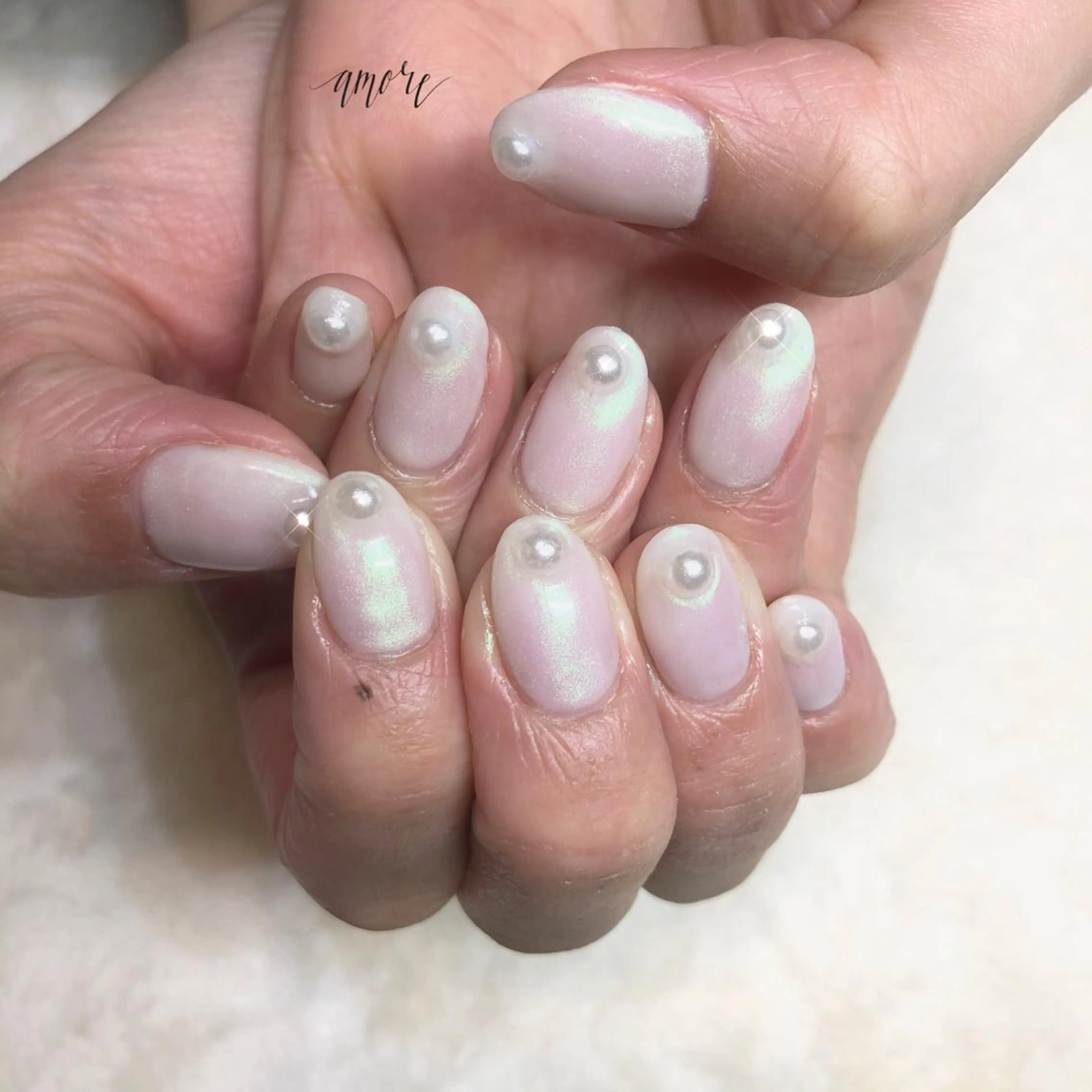 ネイル ジェルネイル ミラーネイル ニュアンスネイル 春ネイル You kyehwaのネイルデザイン