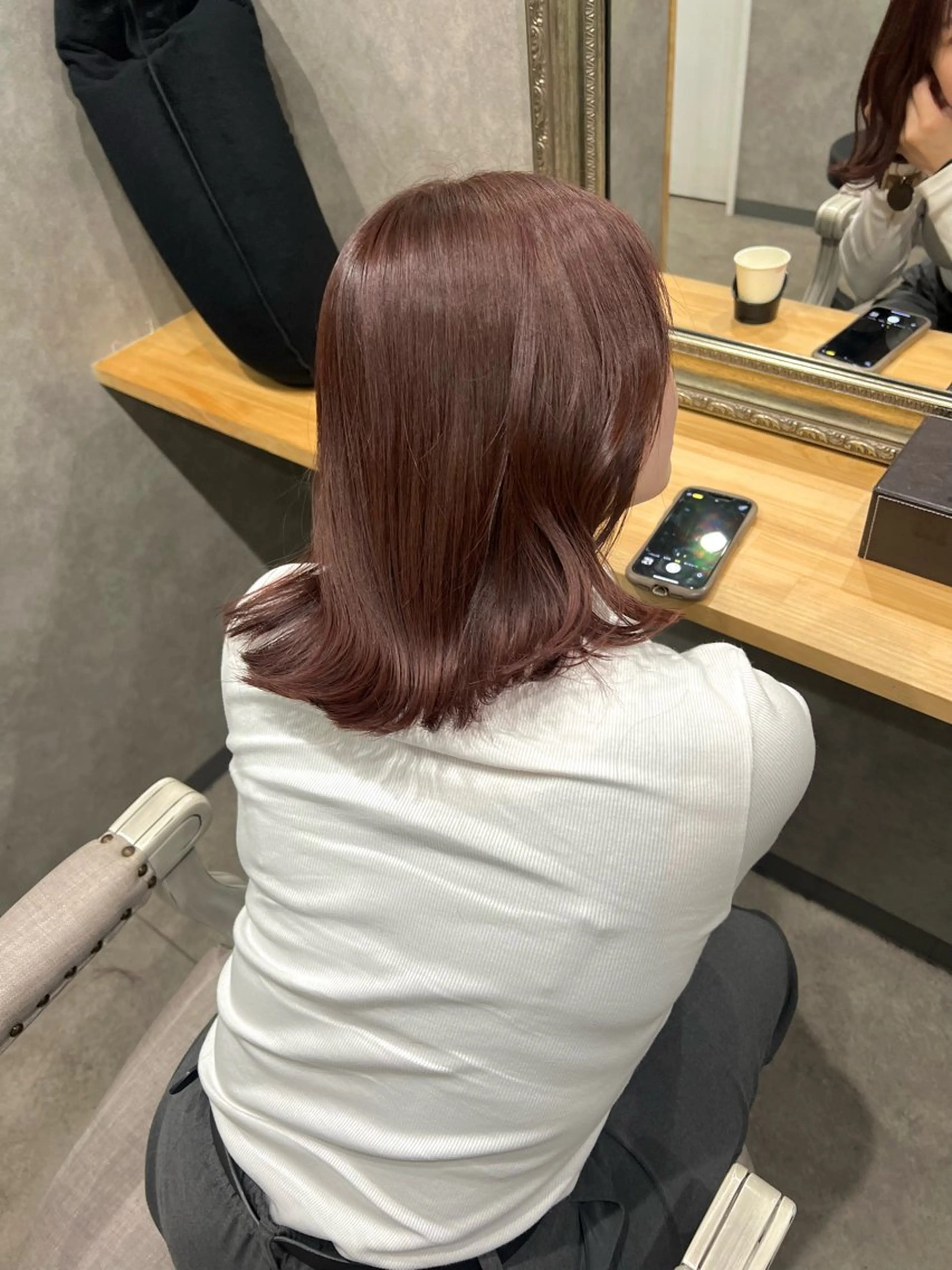 ショート カラー ブラウンカラー ピンクカラー ピンクブラウン カット ヘアカラー トリートメント 🎀🕊RION 🩰のヘアスタイル
