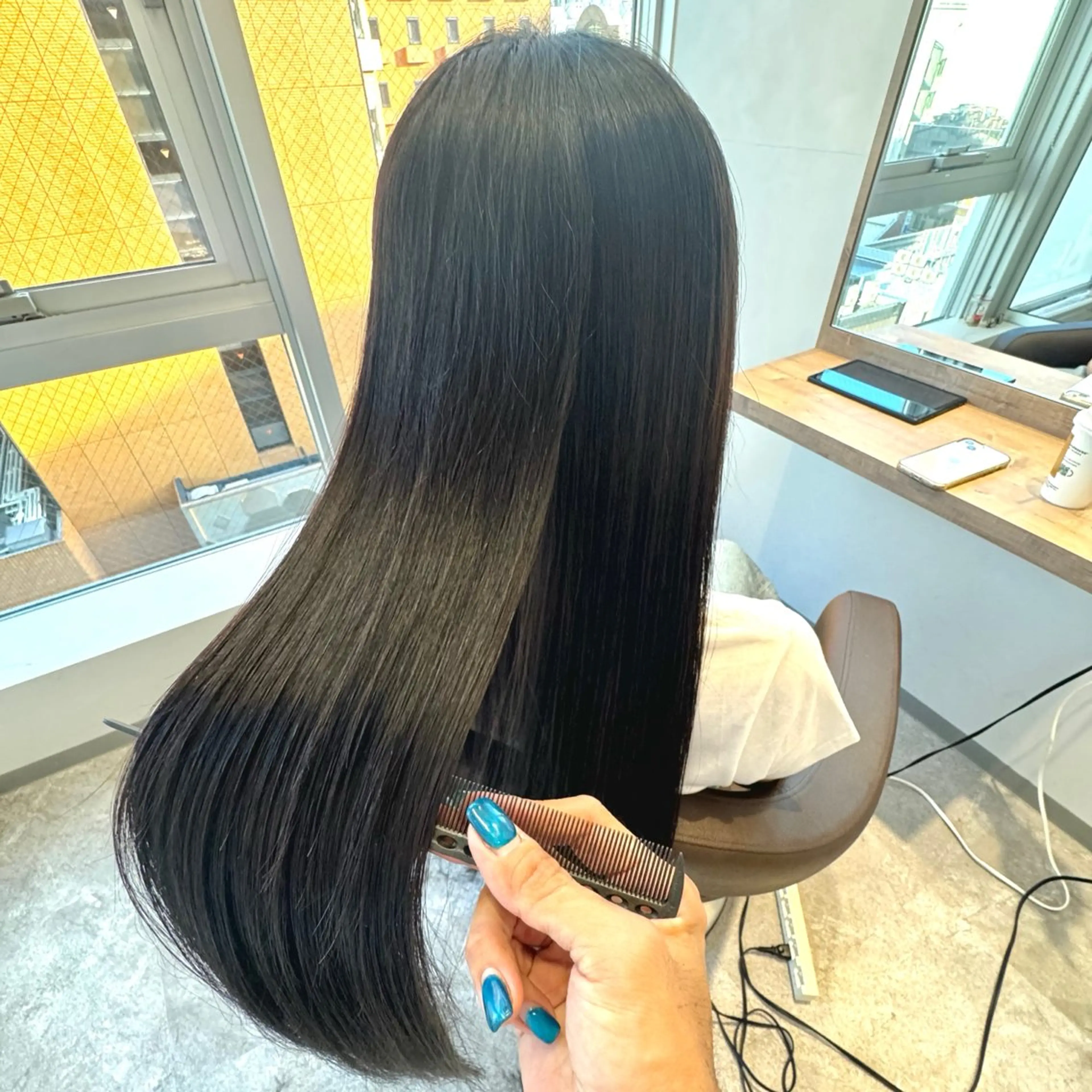 セミロング 縮毛矯正 カット 縮毛矯正 トリートメント 森 隆秀/韓国ヘアのヘアスタイル