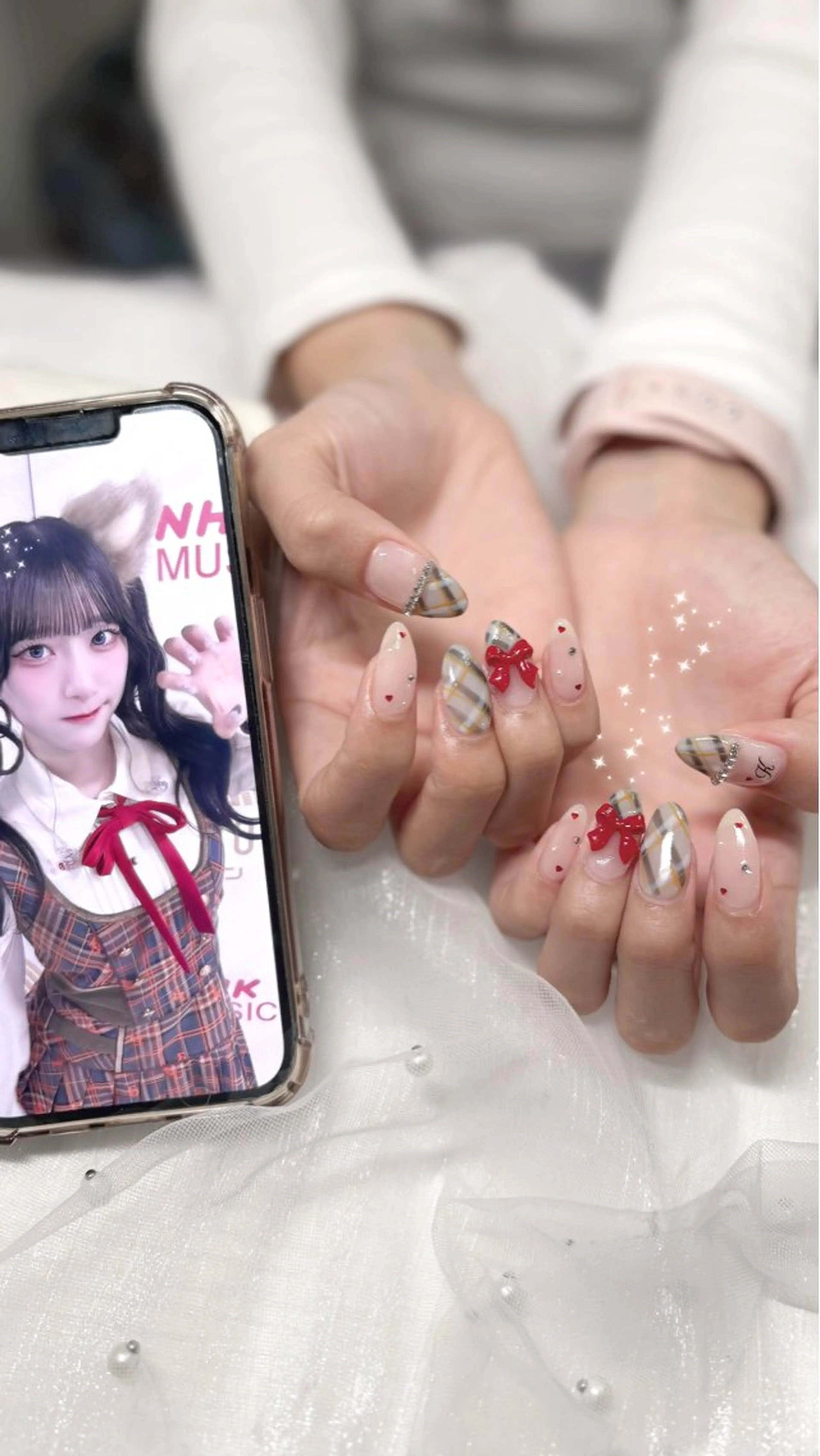 ネイル リボン ハンドネイル ☆saori ☆のネイルデザイン