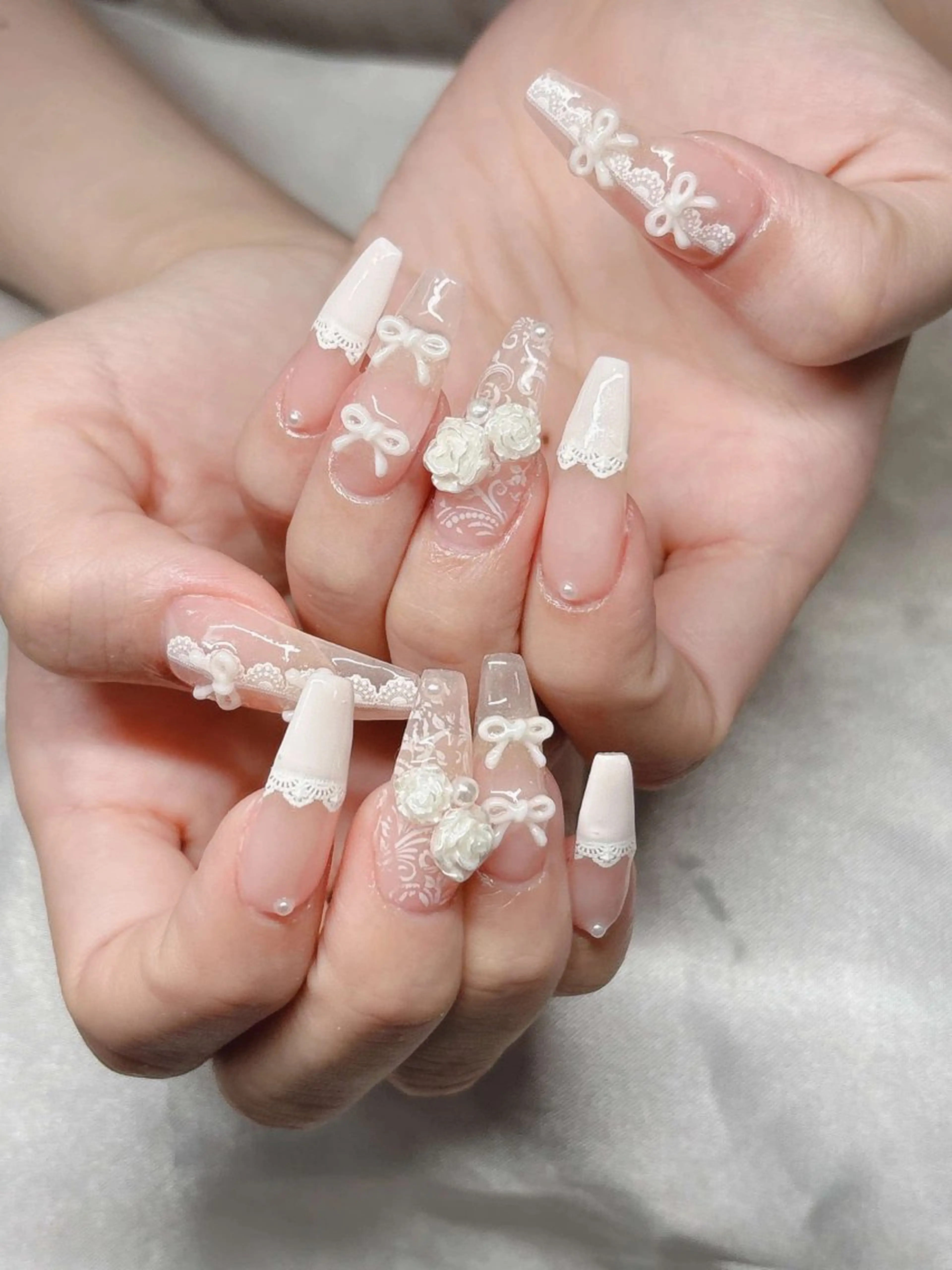 ネイル 長さ出し グラデーション 卒業式 キラキラネイル マグネットネイル ハンドネイル Lee Nailsのネイルデザイン