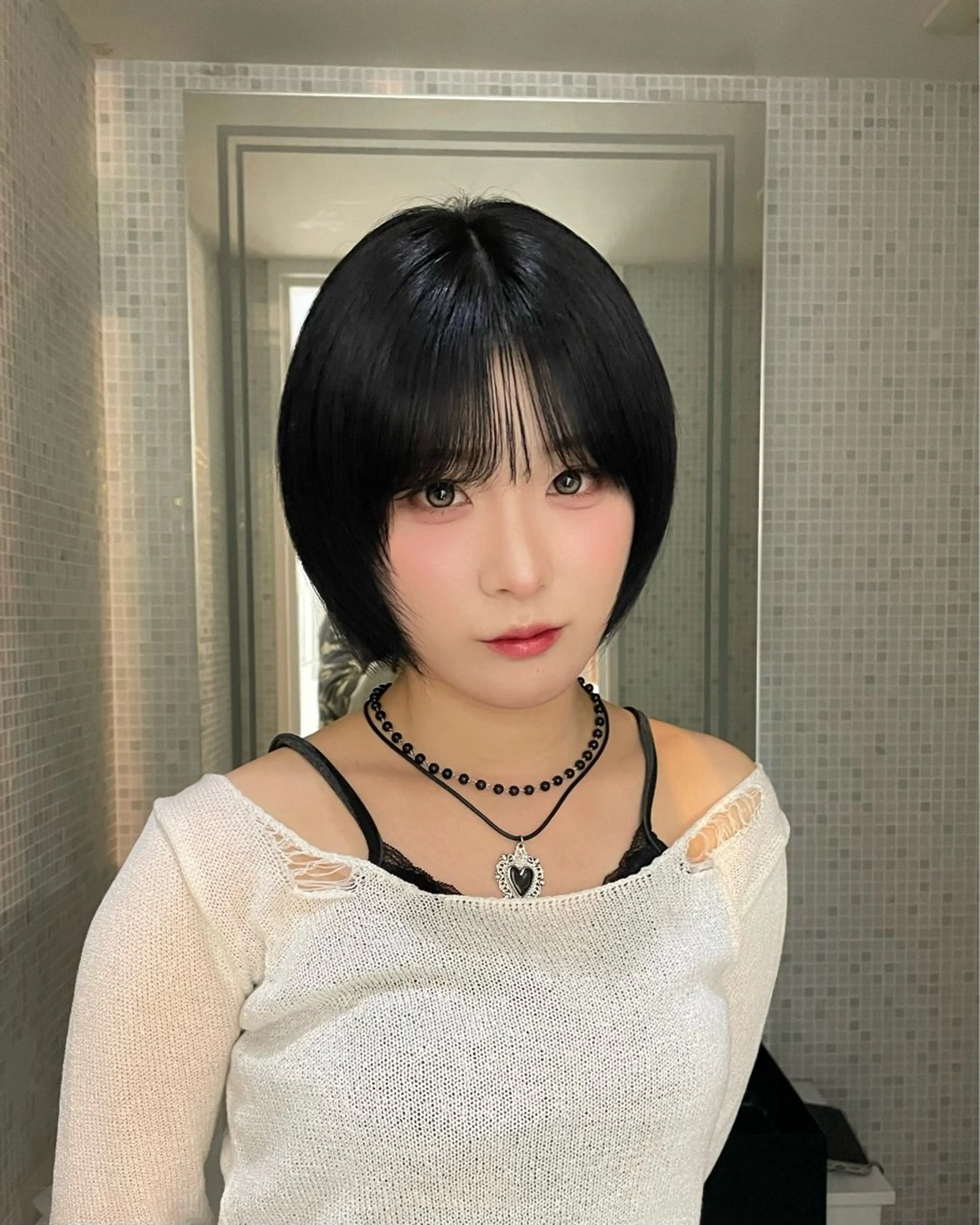 ミディアム カラー こだわりハイトーン/ ケアブリーチ/岸のヘアスタイル