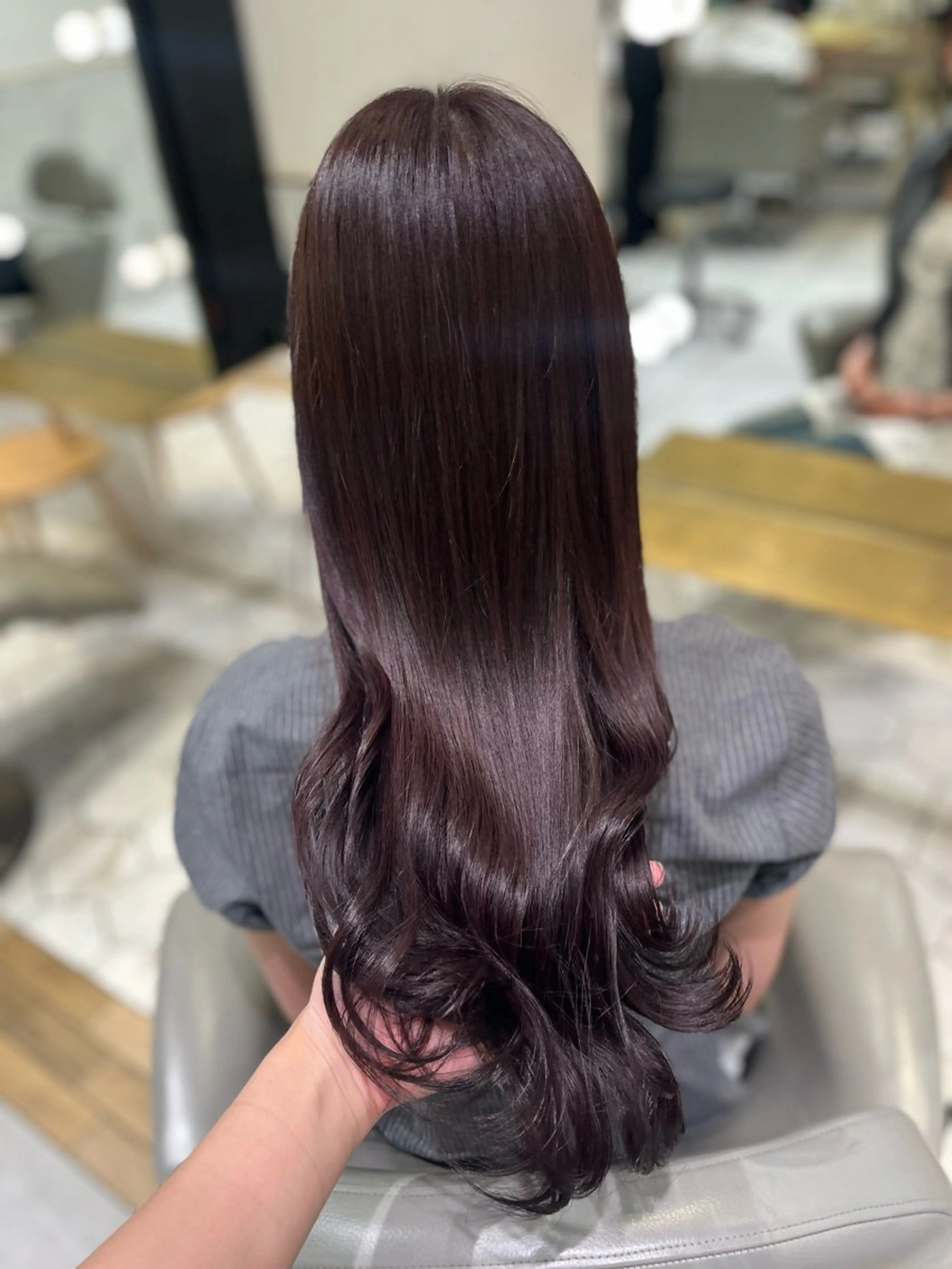 ロング カラー ラベンダーカラー ヘアカラー 栄/透明感ツヤカラー /Kahoのヘアスタイル