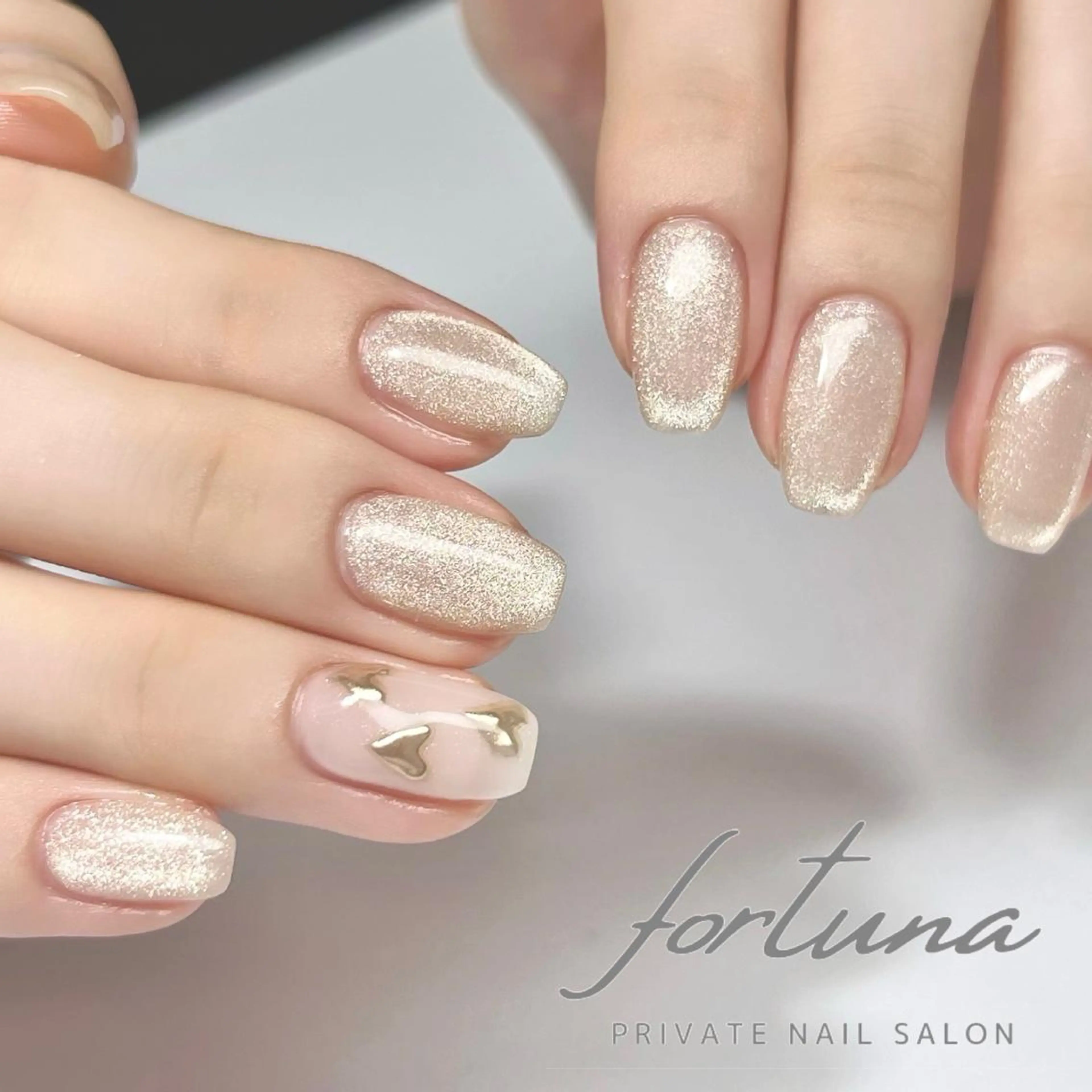 ネイル アートネイル マグネットネイル ミラーネイル ハンドネイル fortuna 武藤裕美のネイルデザイン