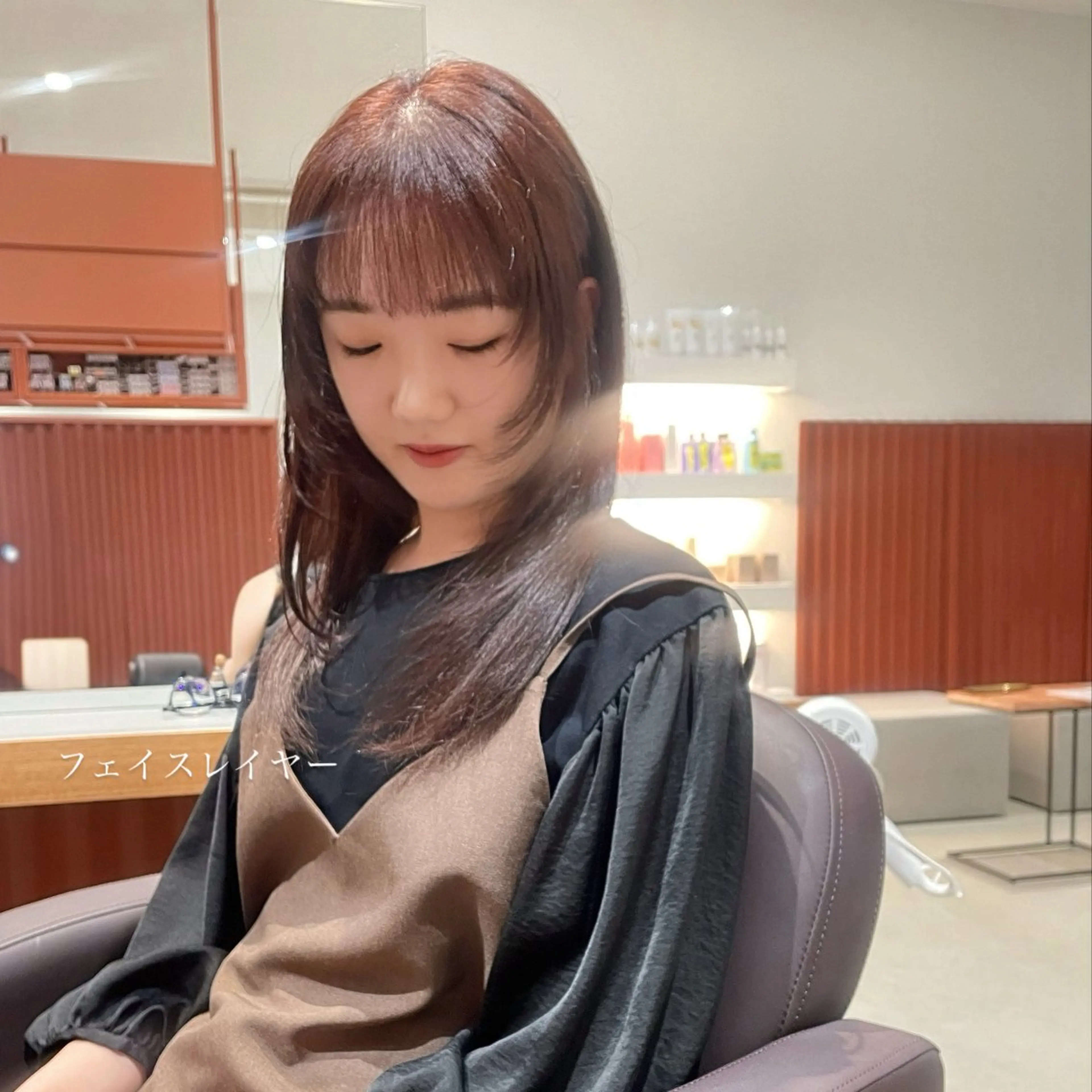 ロング カラー 顔まわりレイヤー レイヤーカット カット ヘアカラー トリートメント 北九州美容室 🕊️わかな✂︎のヘアスタイル