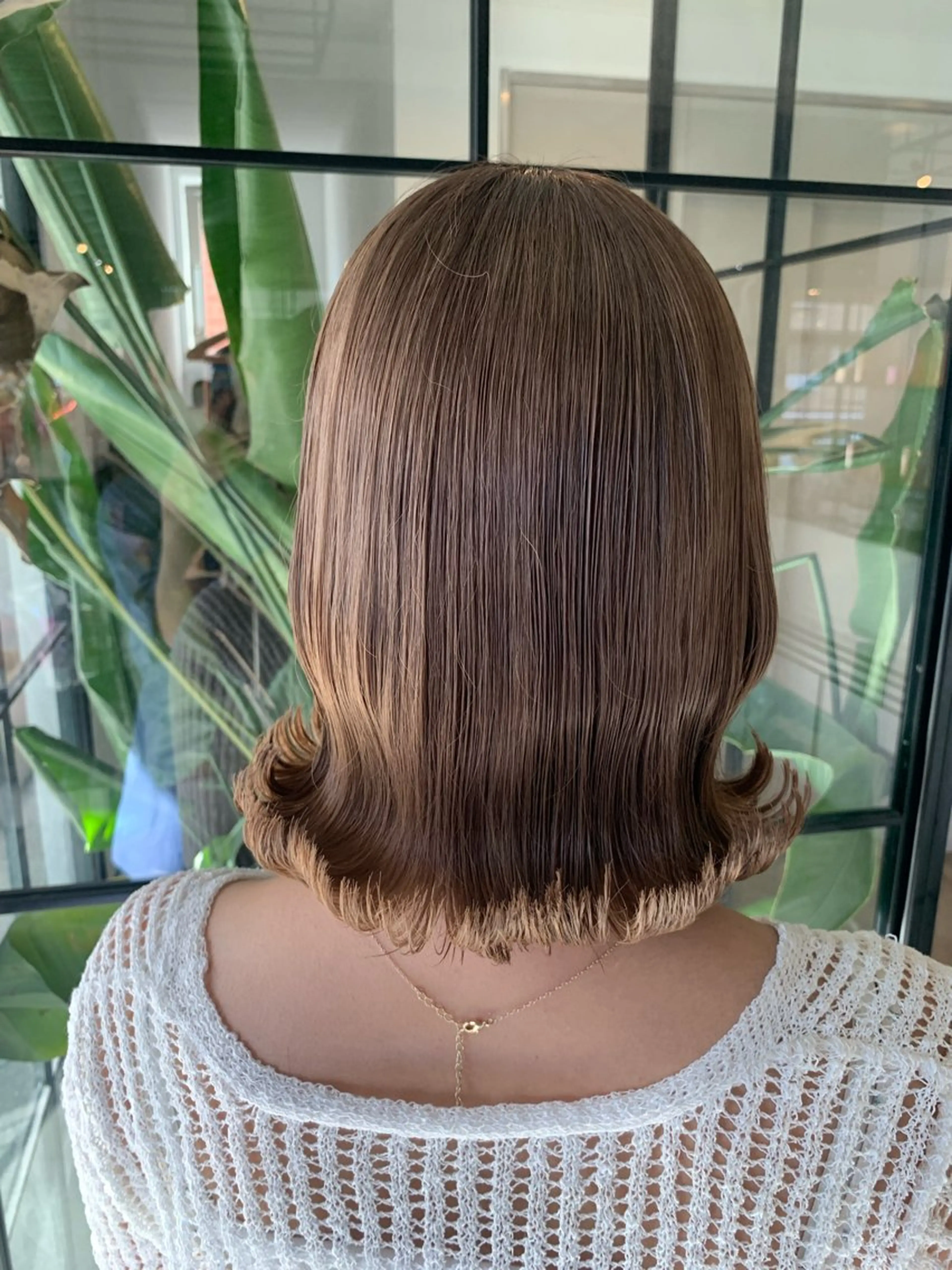 ミディアム カラー ヘアカラー ベージュカラー🌿 新潟駅/青木結月のヘアスタイル