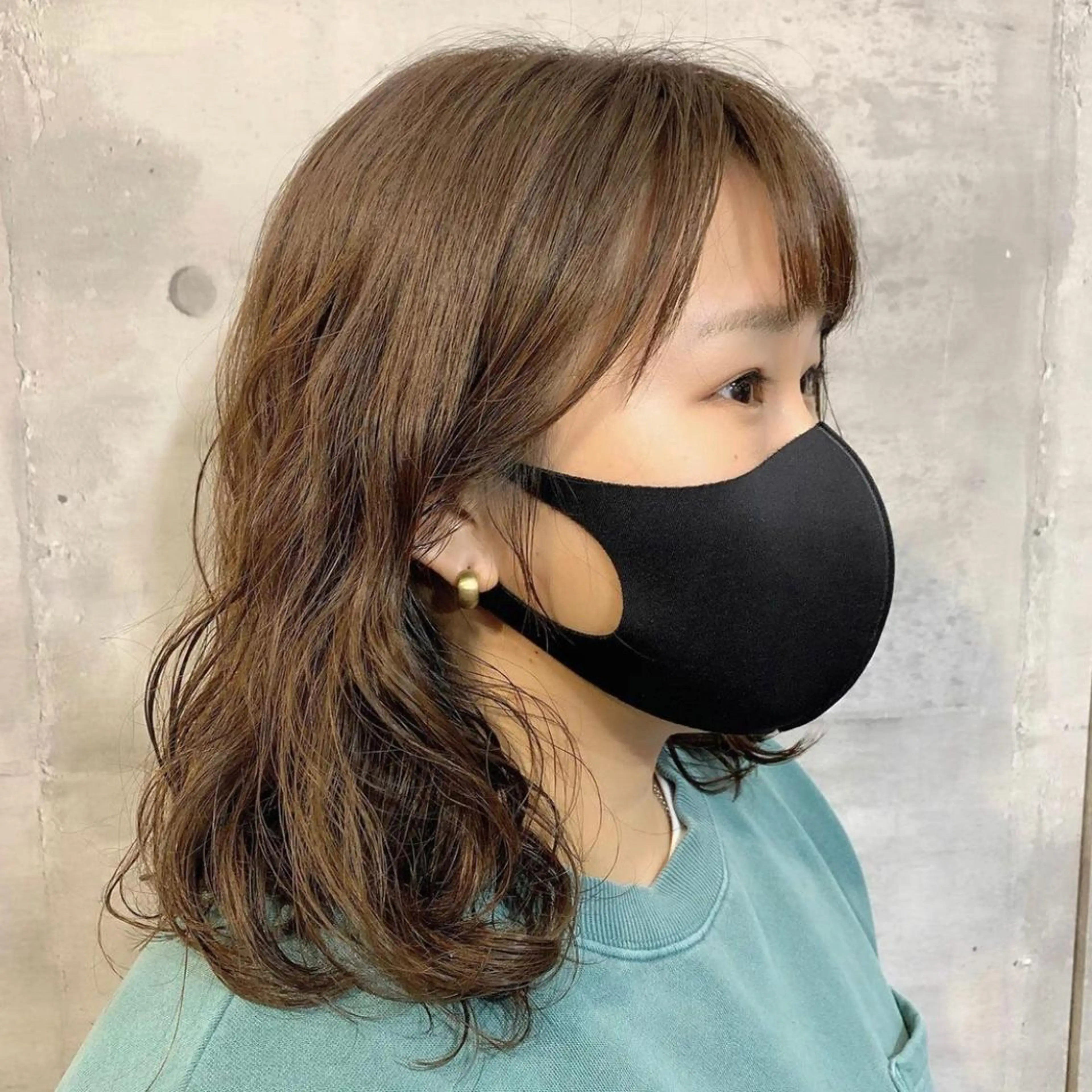 ミディアム カラー ミディアムパーマ 韓国ヘア /男女☘️ 細江 美紅のヘアスタイル