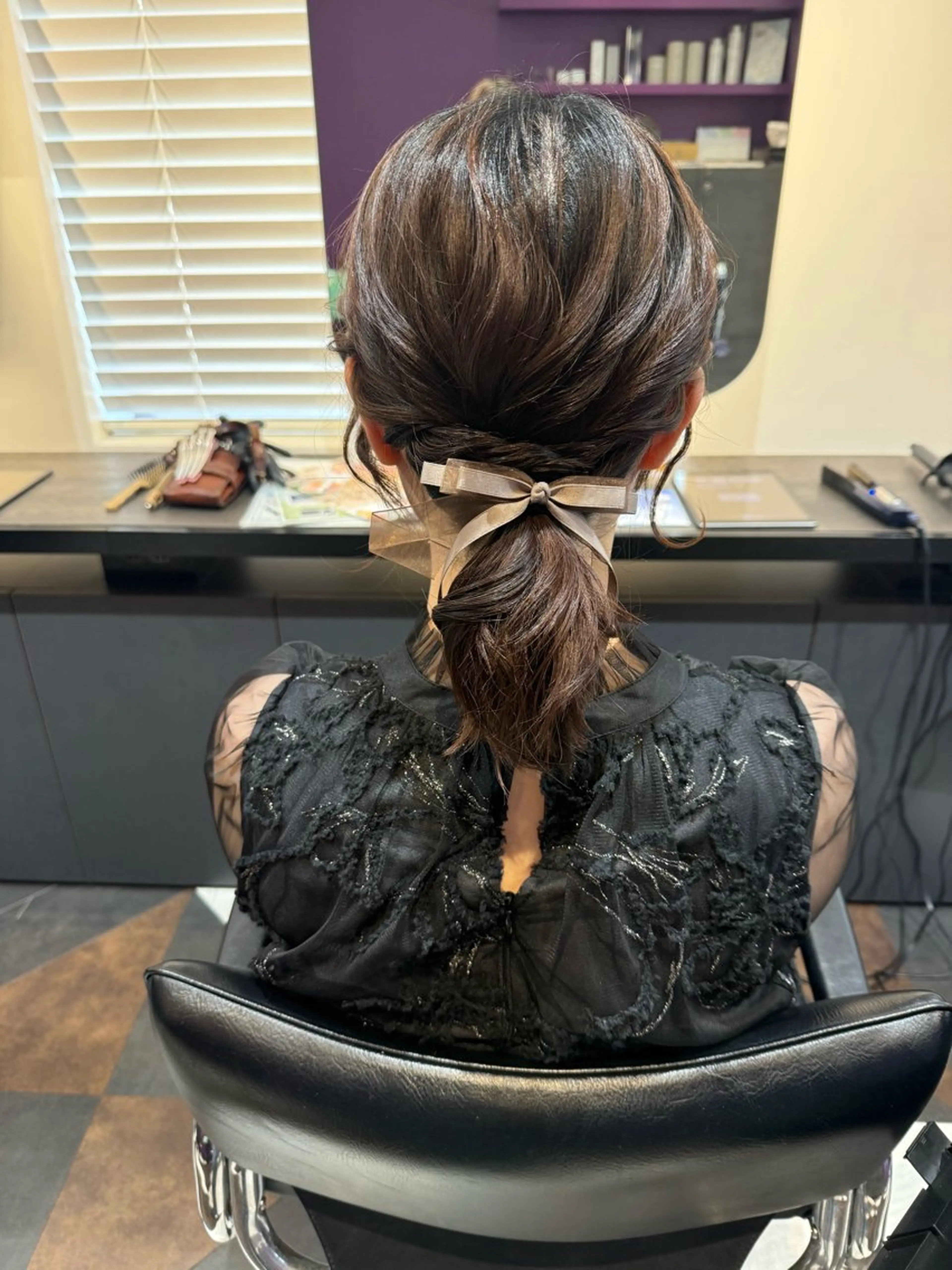 ミディアム ヘアアレンジ 加藤 まりえのヘアスタイル