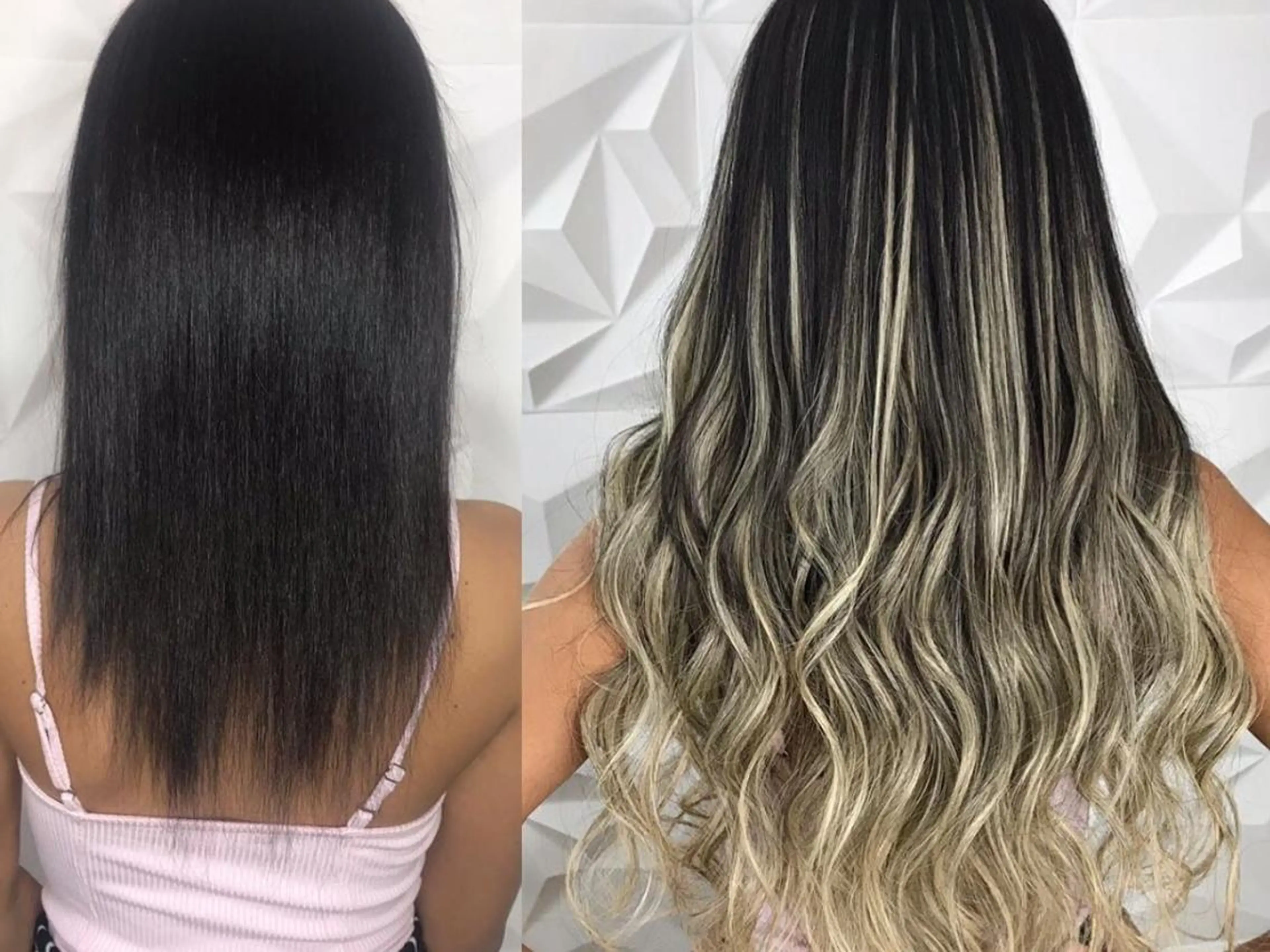 ロング カラー パーマ ヘアアレンジ チビ編み込みエクステ シールEXどぅ〜すのヘアスタイル