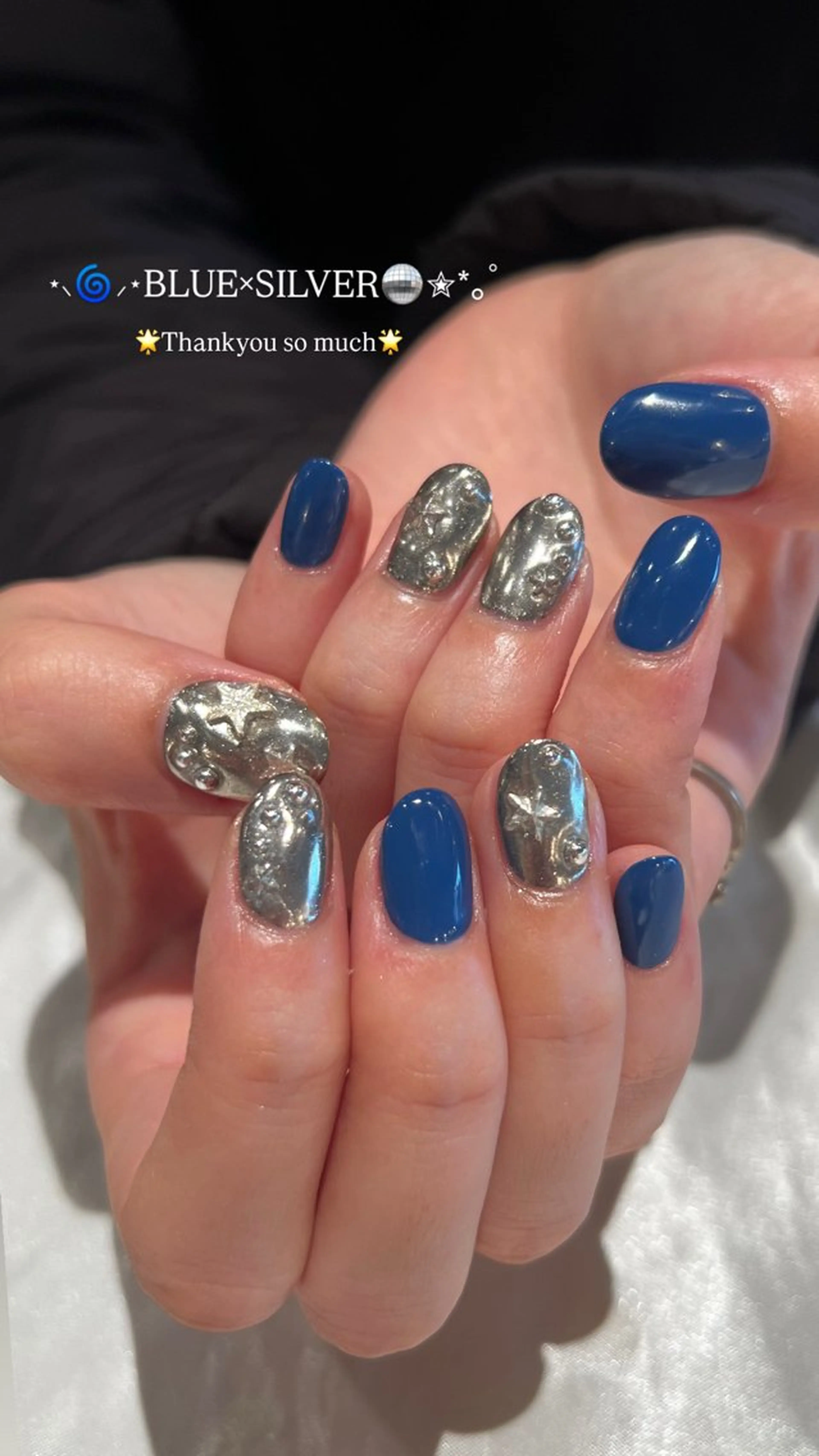 ネイル ミラーネイル ウエチ ノリカ🐸のネイルデザイン