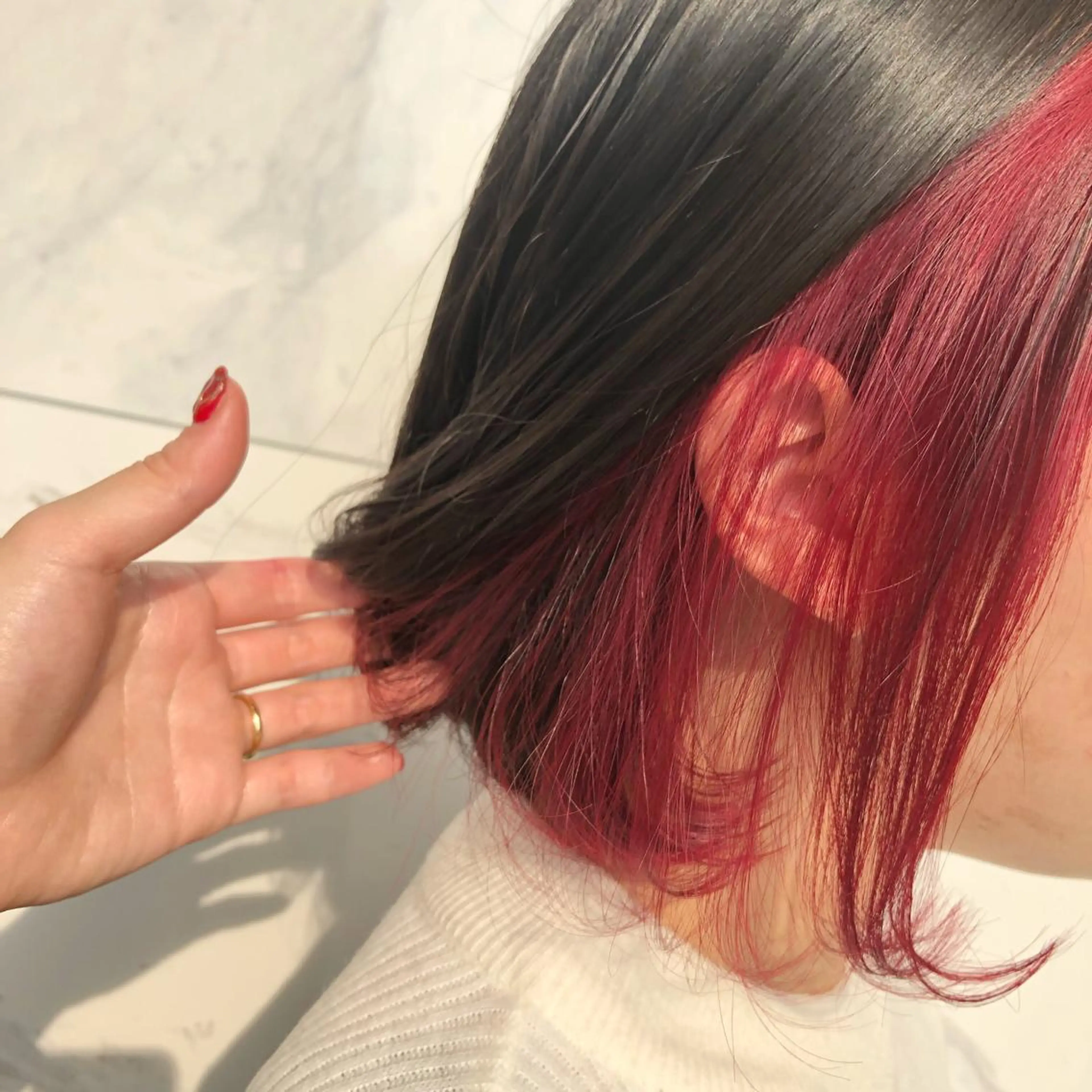 ショート カラー ヘアアレンジ yoshino yukoのマツエク・マツパデザイン