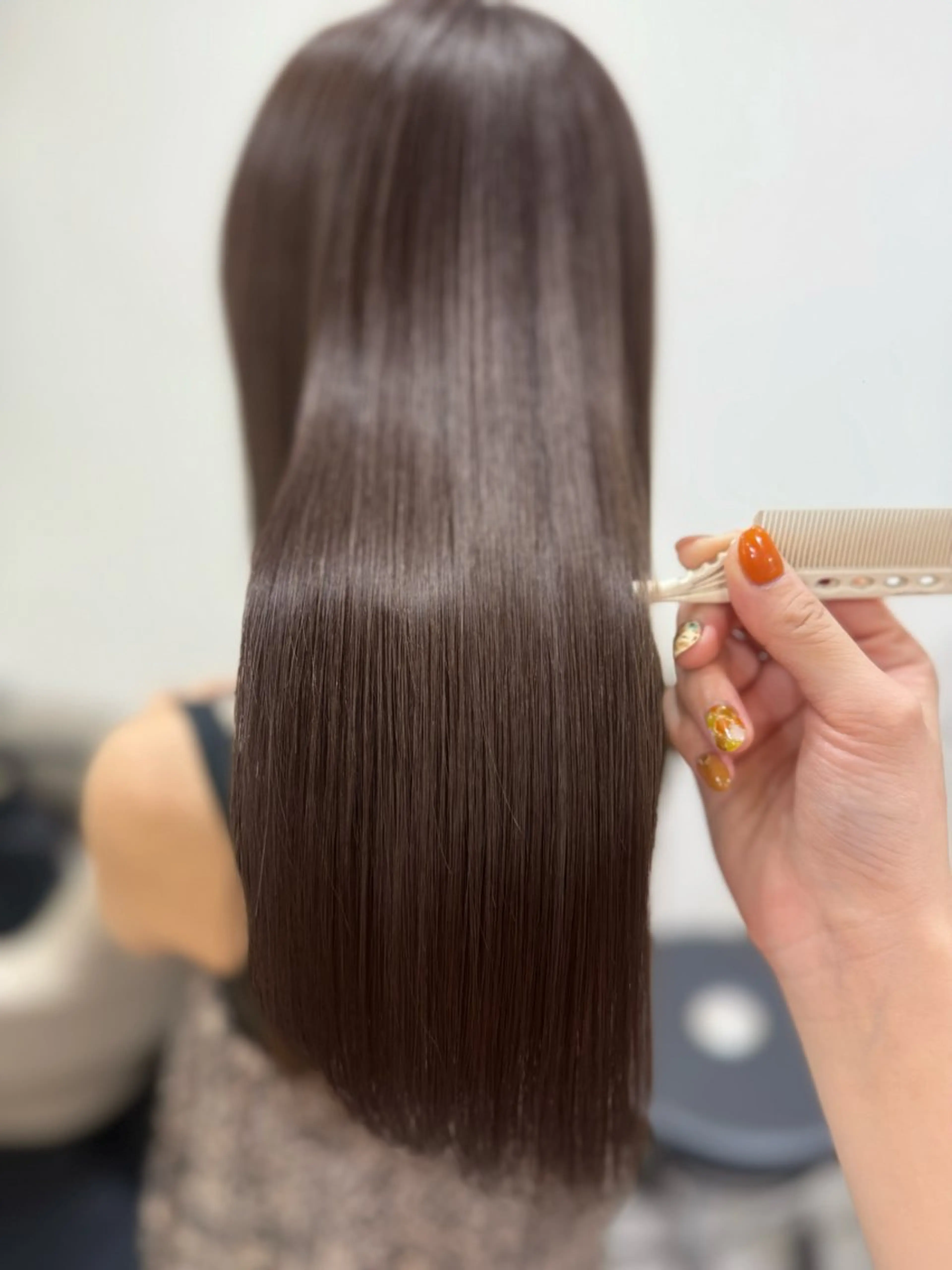 セミロング トリートメント 韓国風パーマ/ヘア セット/店長みづきのヘアスタイル