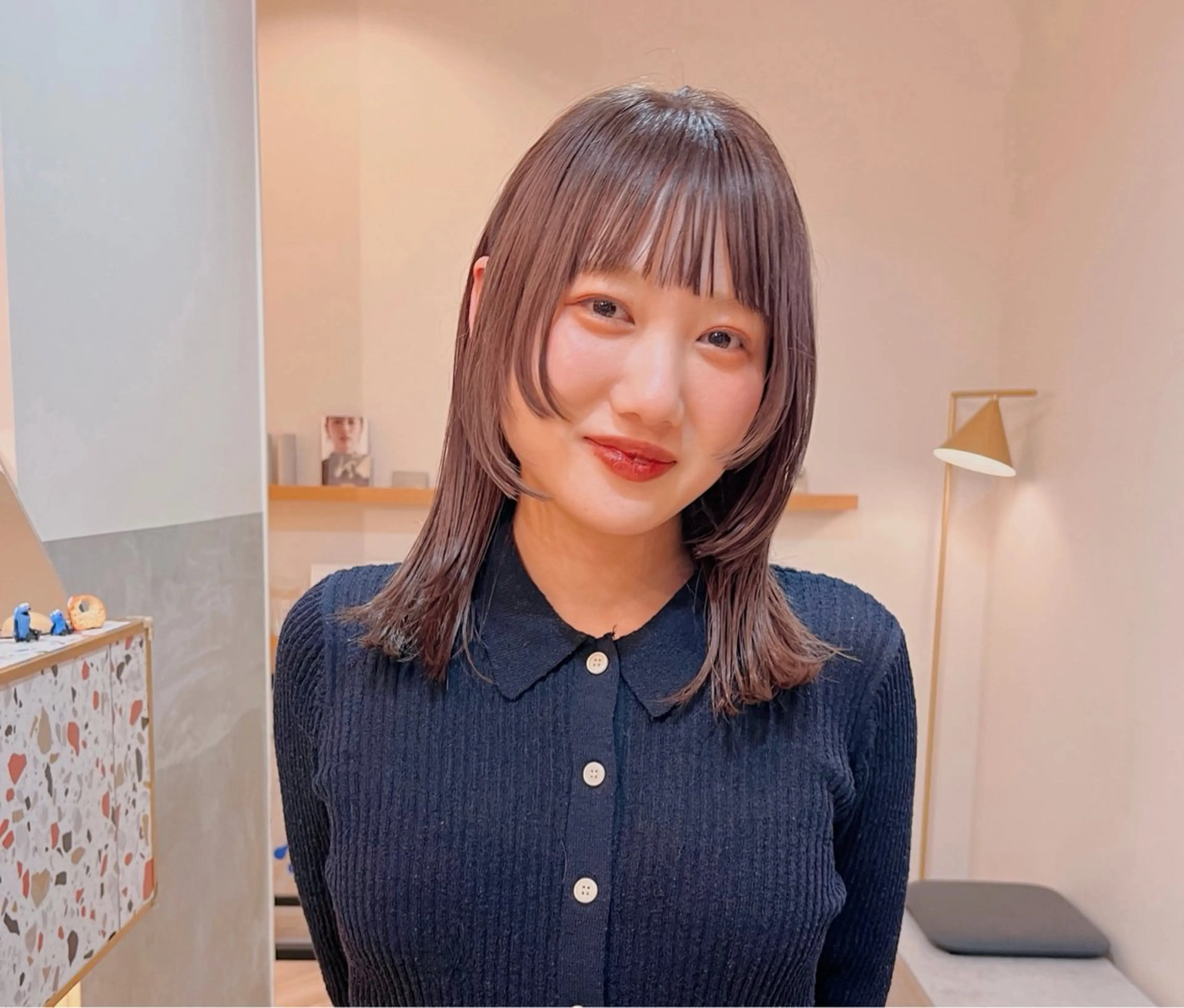 ミディアム カラー ヘアカラー 🐢ダブルカラー🐢 透明感/このかのヘアスタイル