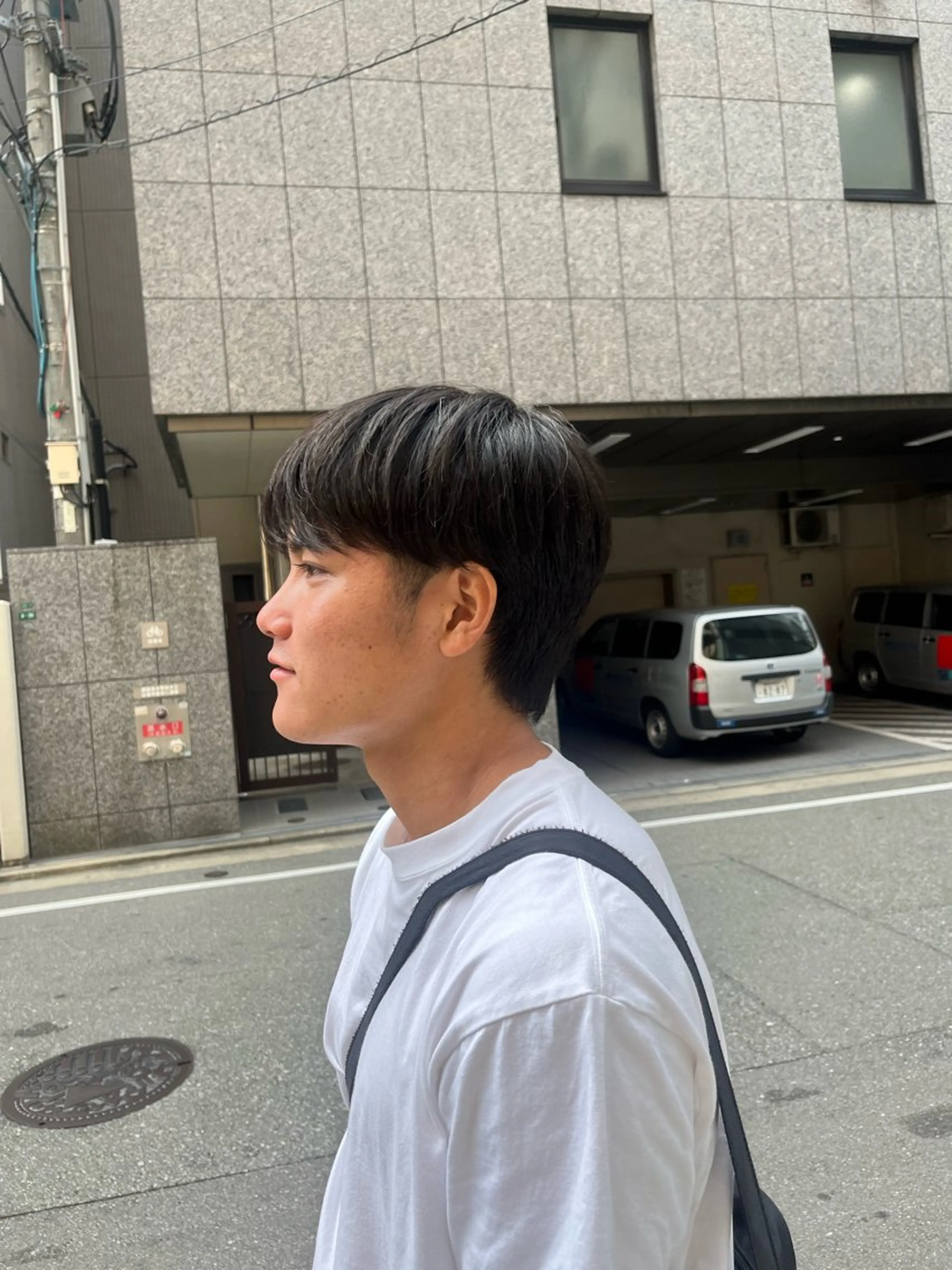 メンズ カット ヘアカラー こまつばらみお/レイ ヤー/ダブルカラーのヘアスタイル