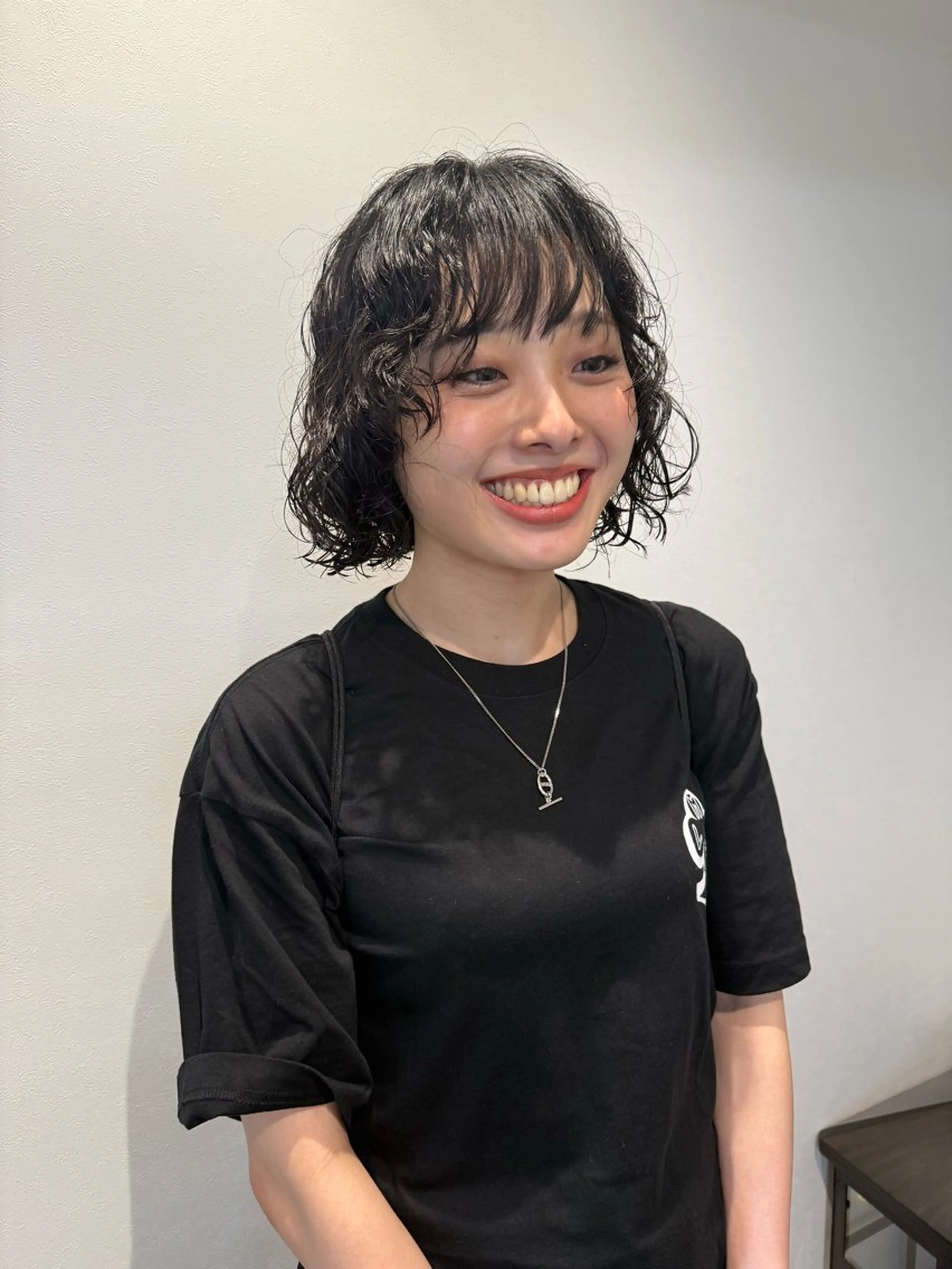 ミディアム カット パーマ トリートメント miwa/ボブパーマ /モードボブのヘアスタイル