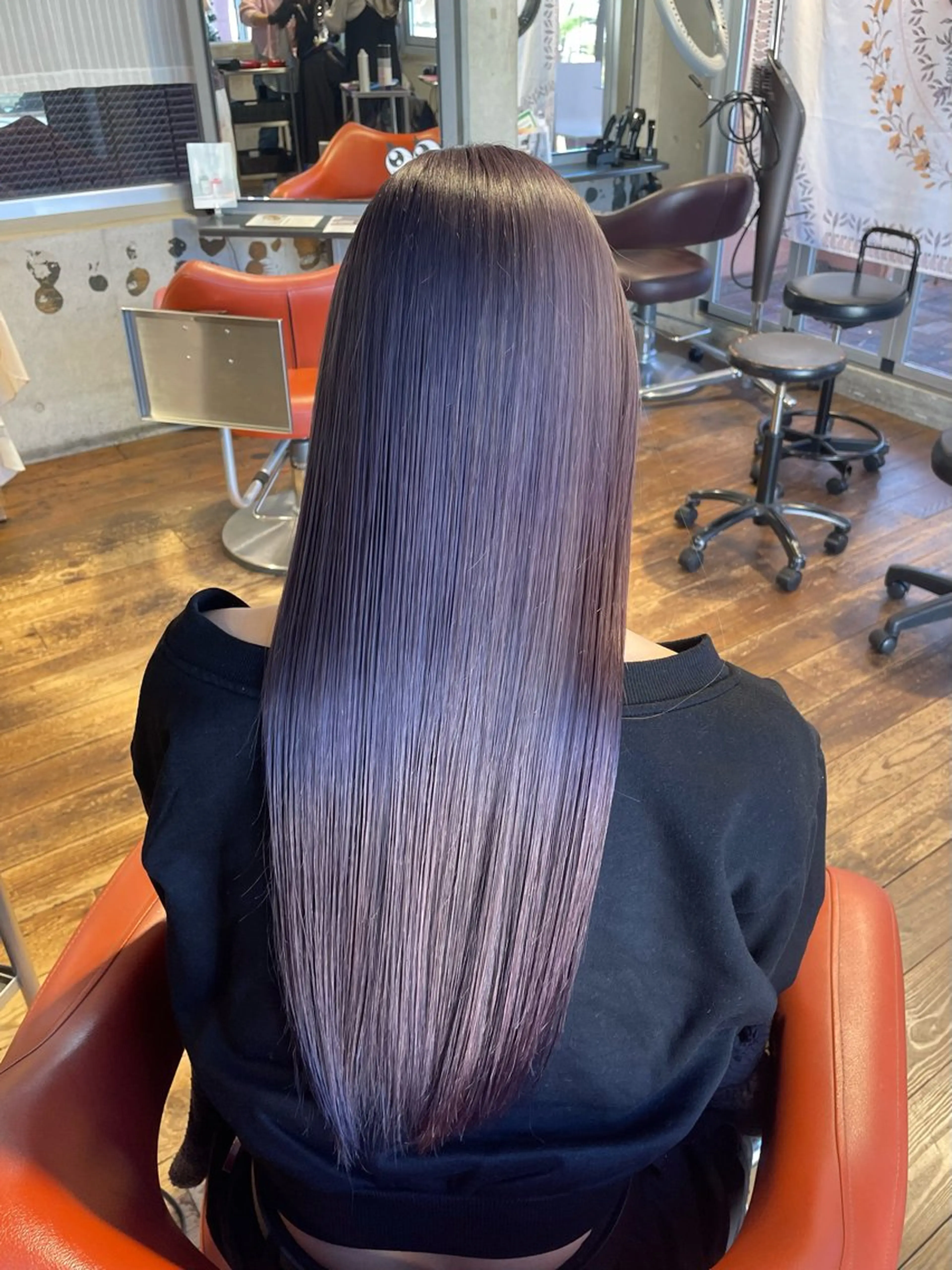 ロング カラー グレージュ ラベンダーカラー ラベンダーグレージュ ラベンダーグレー ヘアカラー カットモデル募集中/ ASAYAのヘアスタイル