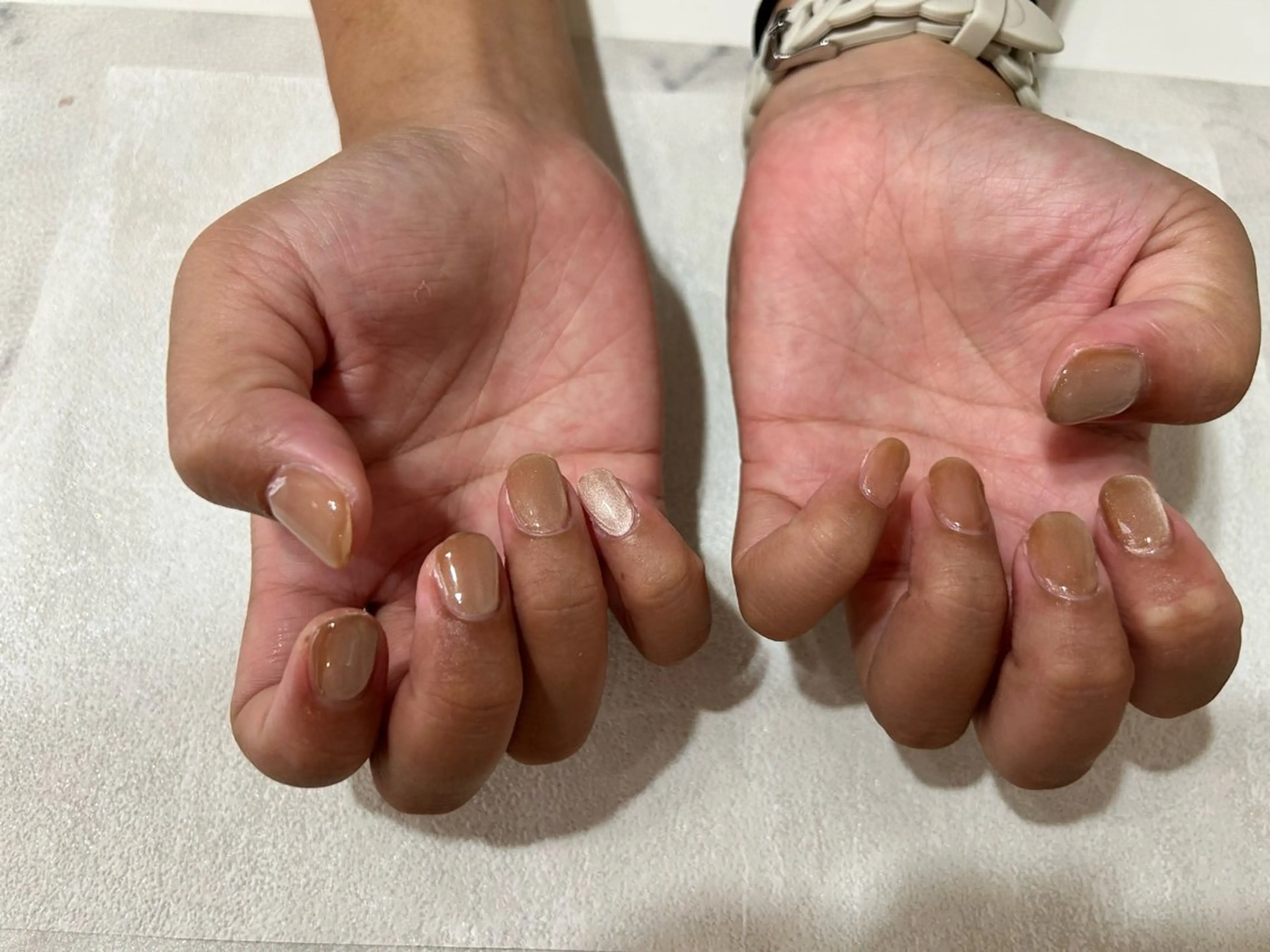 ネイル オーロラネイル フットネイル フレンチネイル ジェルネイル マグネットネイル kikinail 溝の口のネイルデザイン