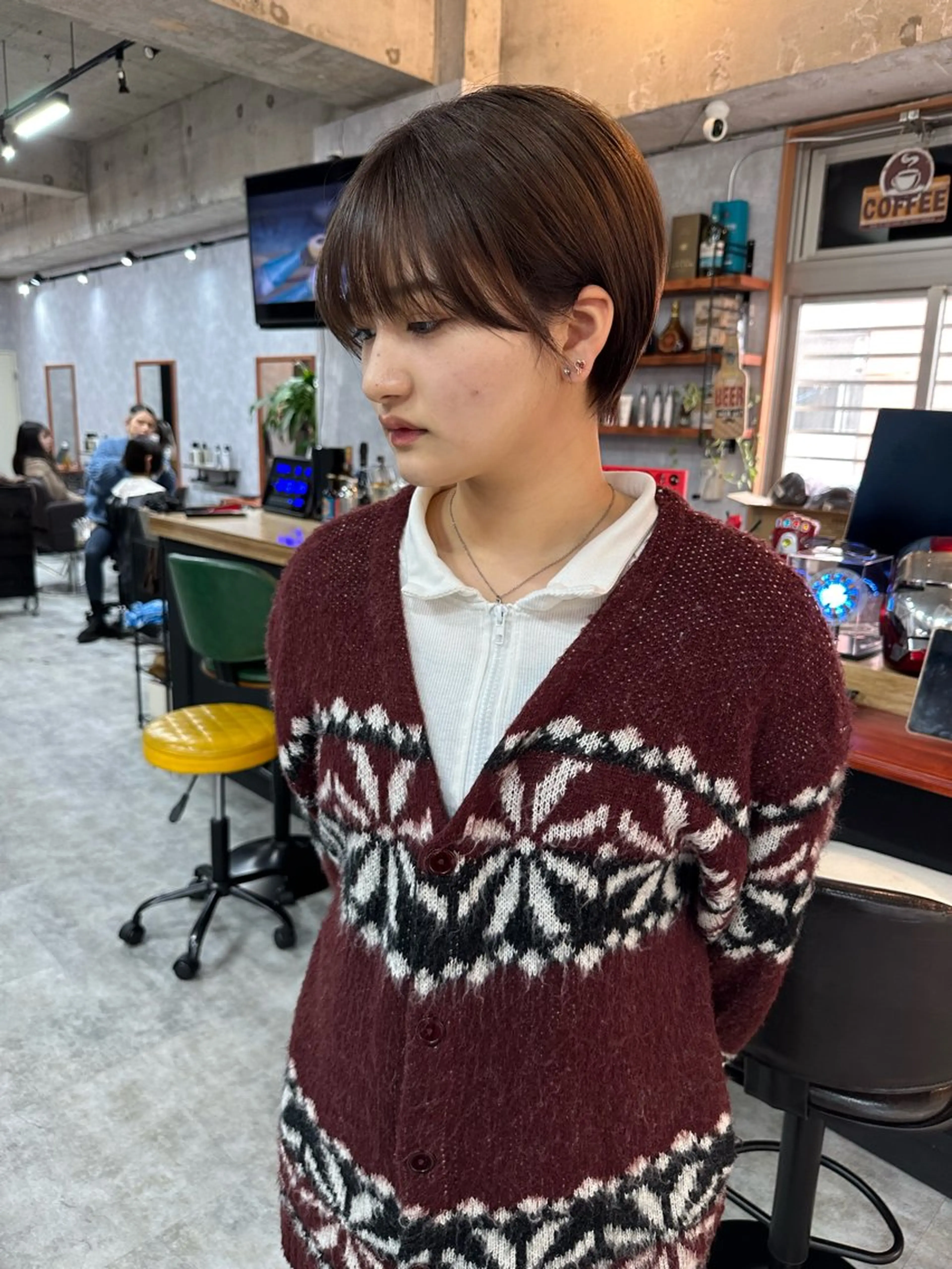 ショート 切りっぱなしボブ ショートボブ ハンサムショート 丸みショート ボブ モテ髪/ボブ/ショー ト/アダチフウトのヘアスタイル