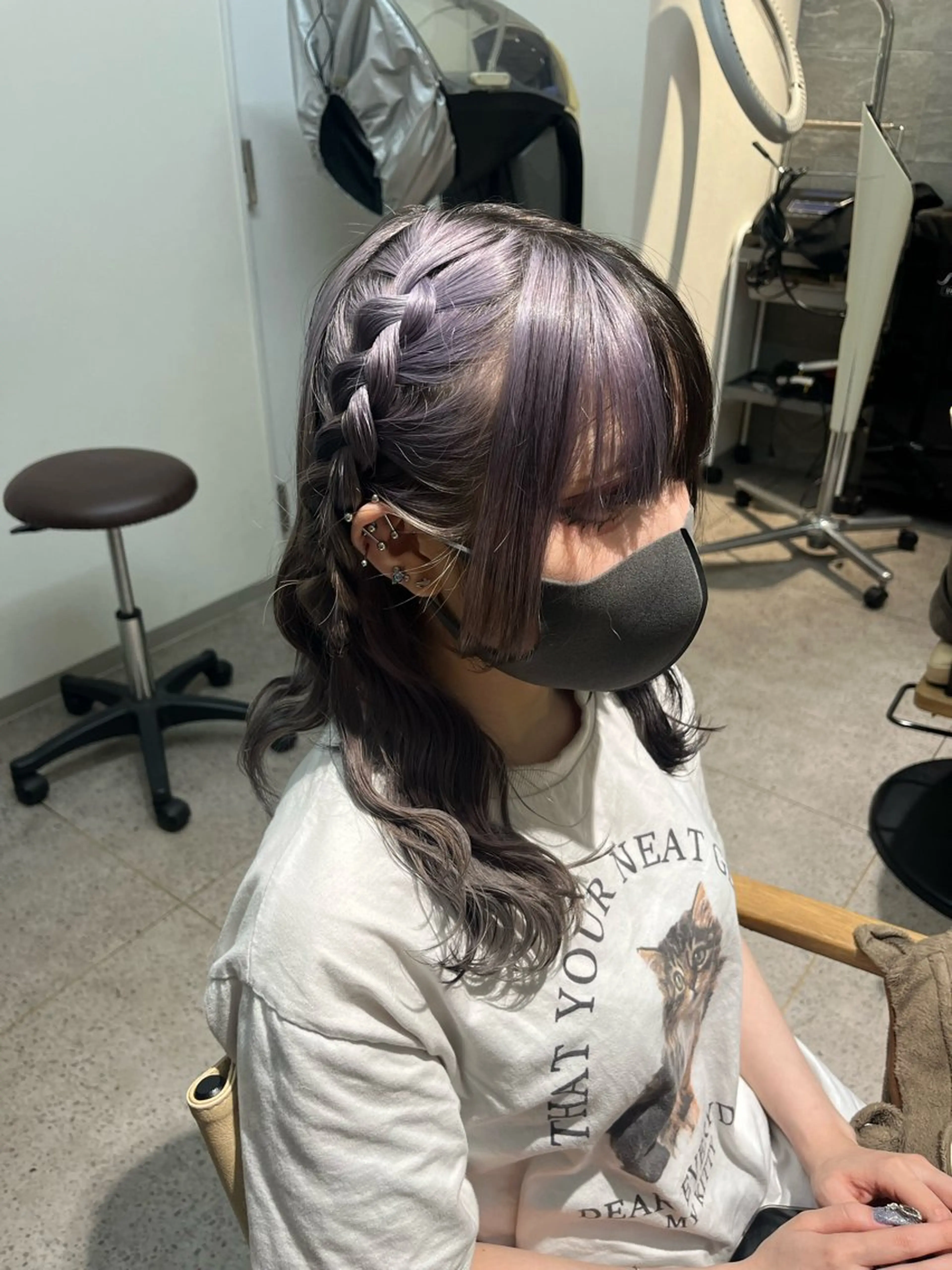 セミロング ヘアアレンジ ヘアセット 0円カラーモデル🚺 ／坂本詩穂🌟彡のヘアスタイル