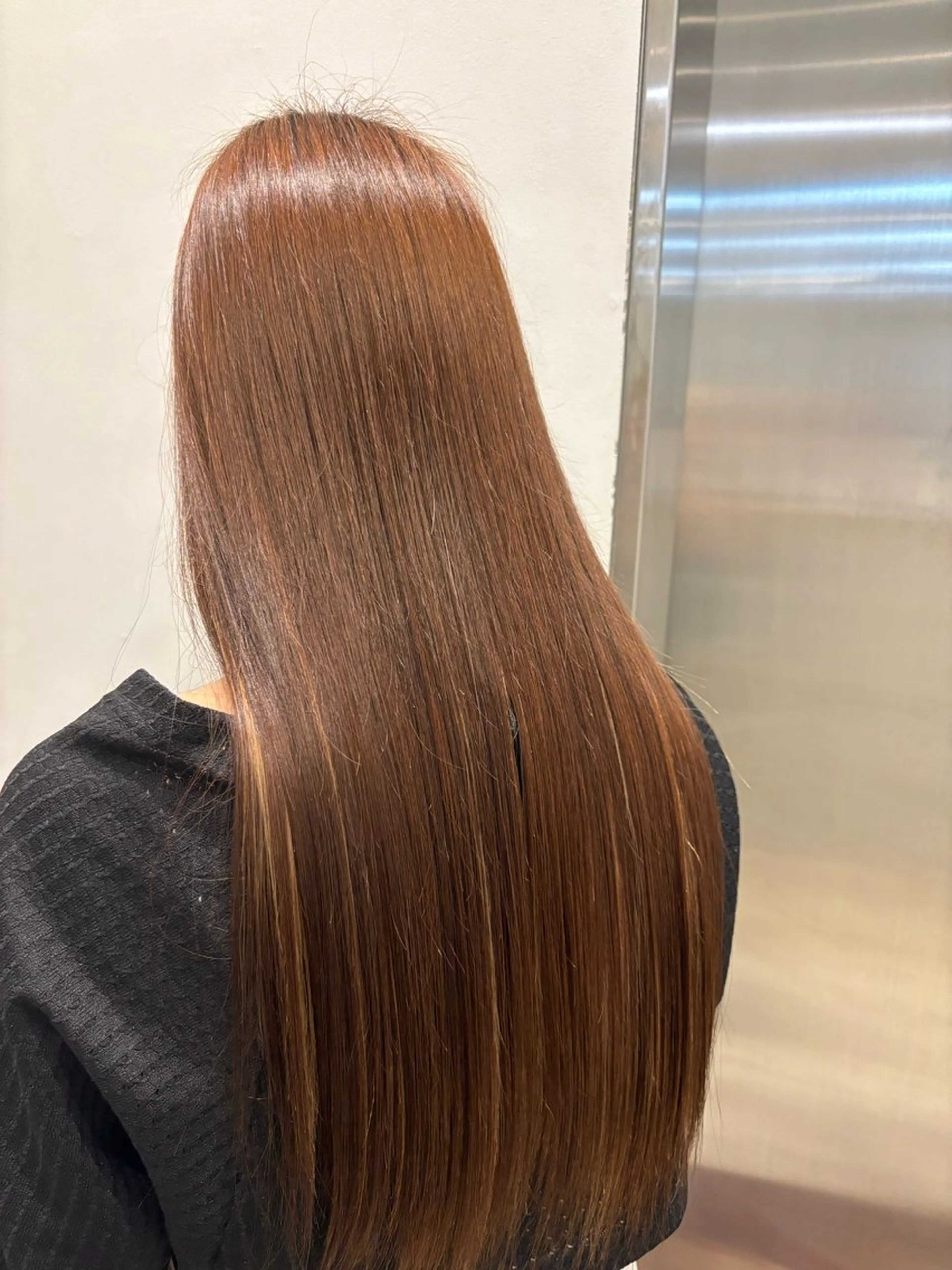 ロング ヘアカラー エクステ るかハイトーンピンク カラー/プルエクステのヘアスタイル