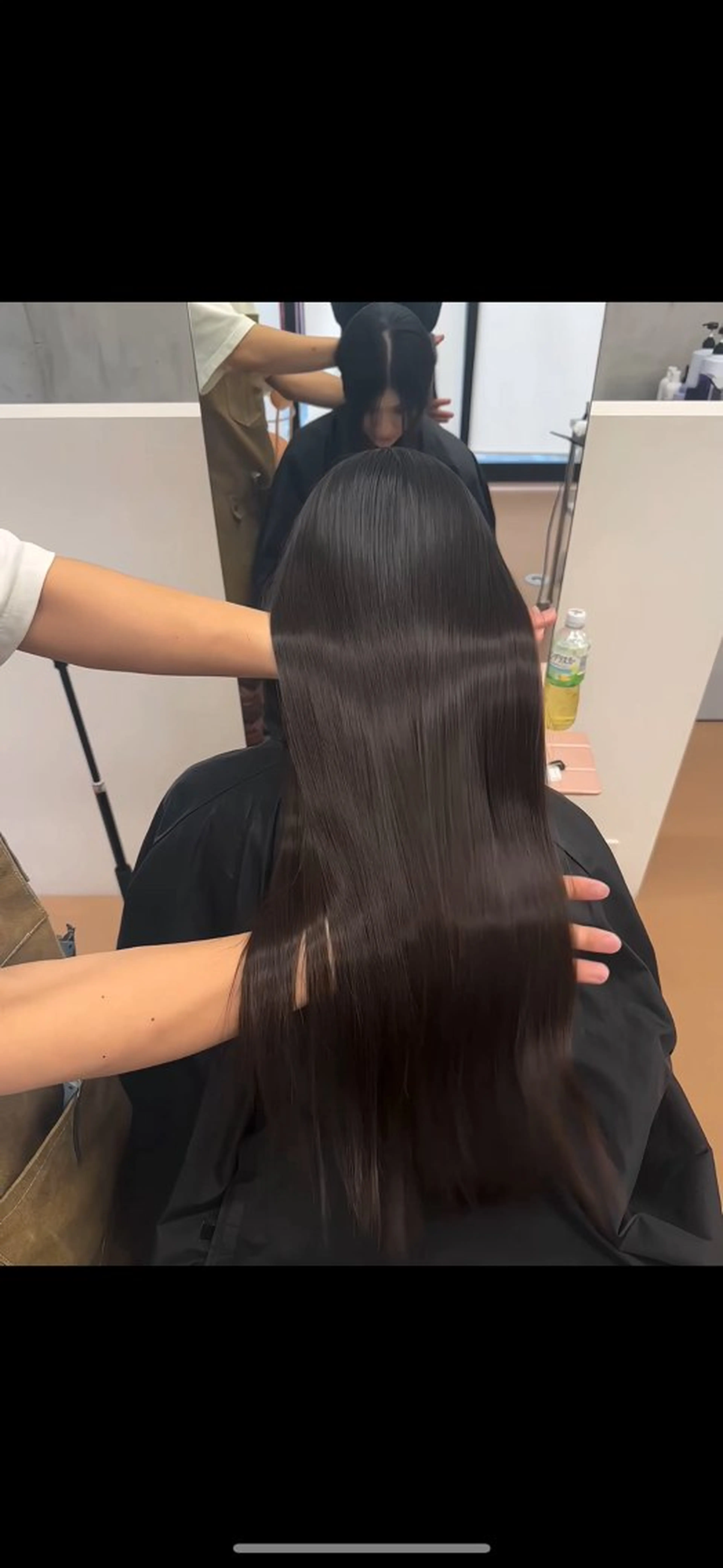 ロング 縮毛矯正 海外ヘア/美髪矯正 海外レイヤー/ヒラキのヘアスタイル