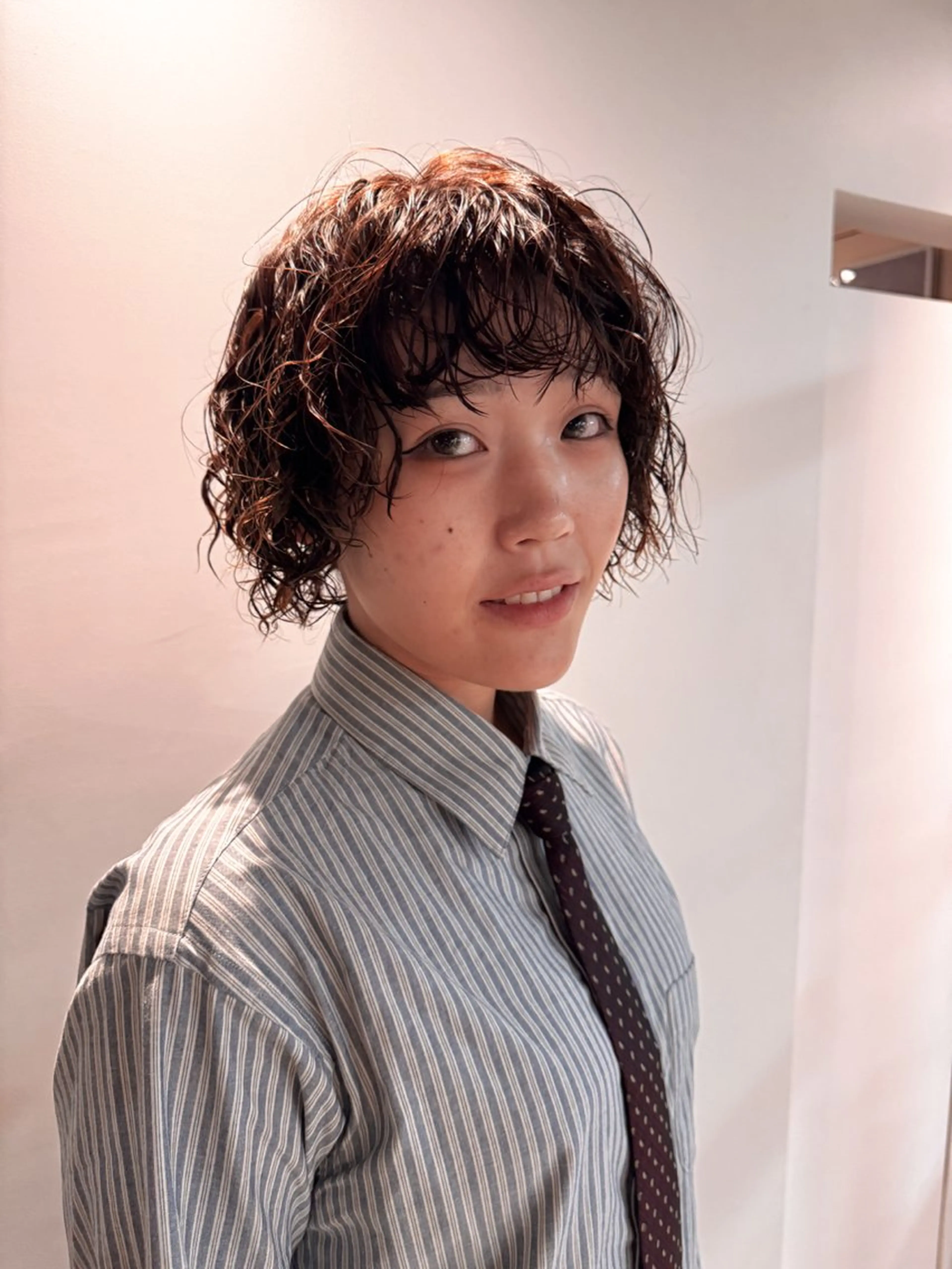 ショート パーマ カット パーマ saki/メンズパー マ・デザインカラーのヘアスタイル