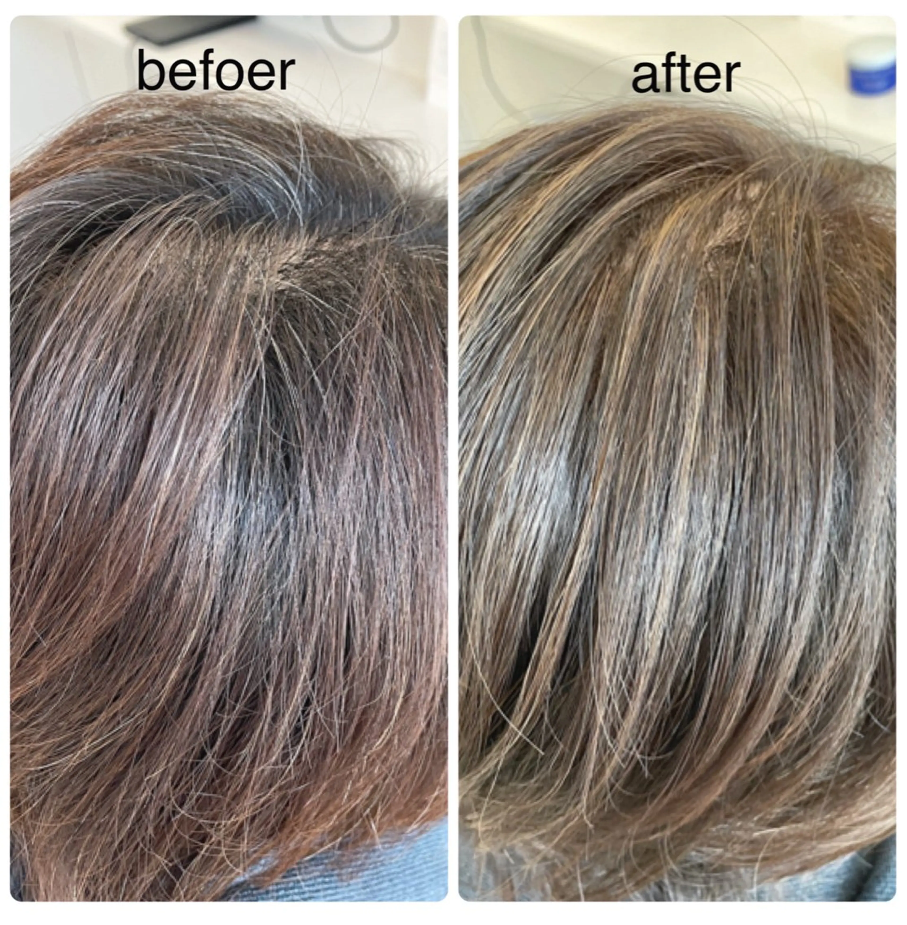 ミディアム カット ヘアカラー 白岩 良子のヘアスタイル