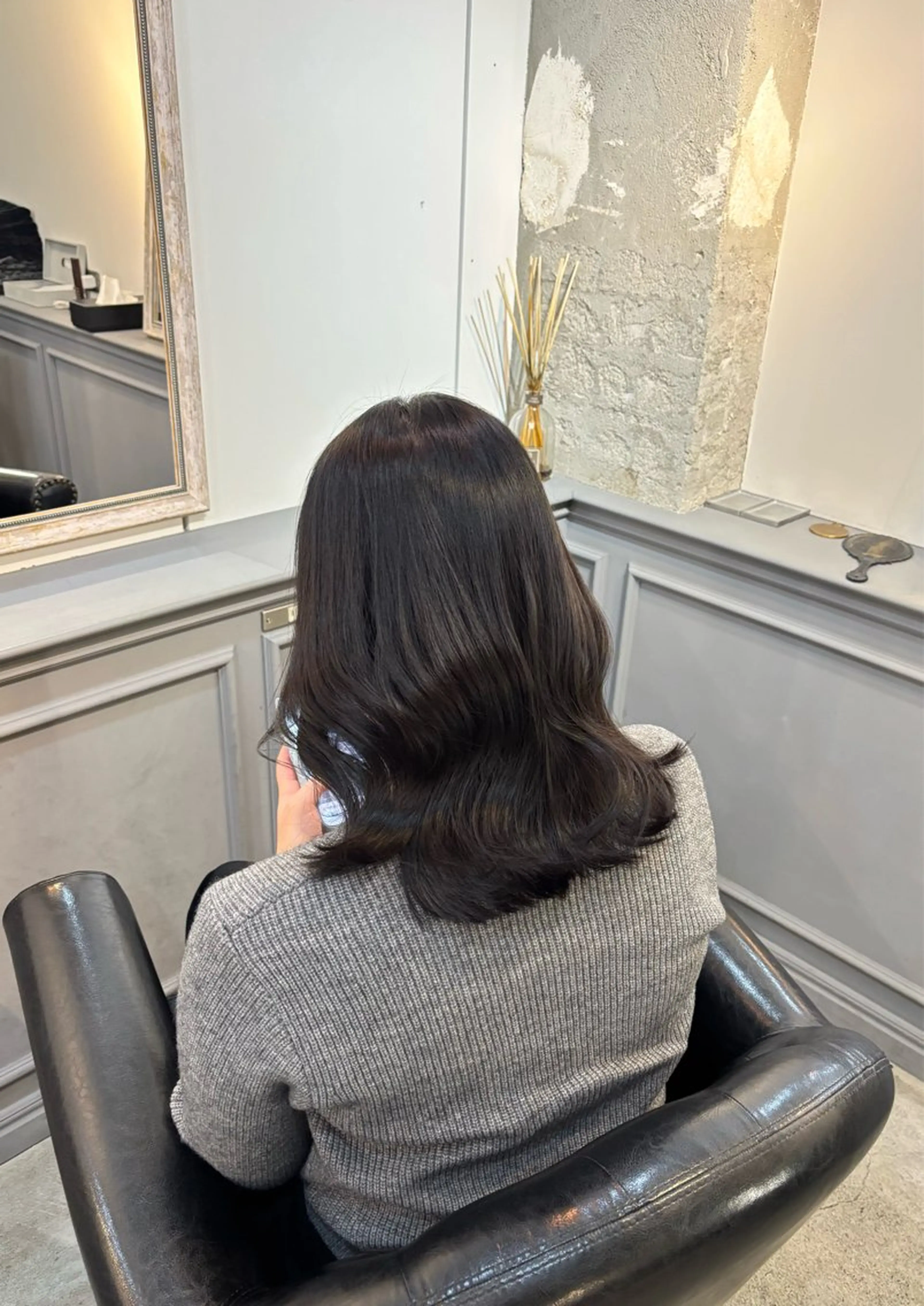 セミロング カラー 関口 玲那のヘアスタイル