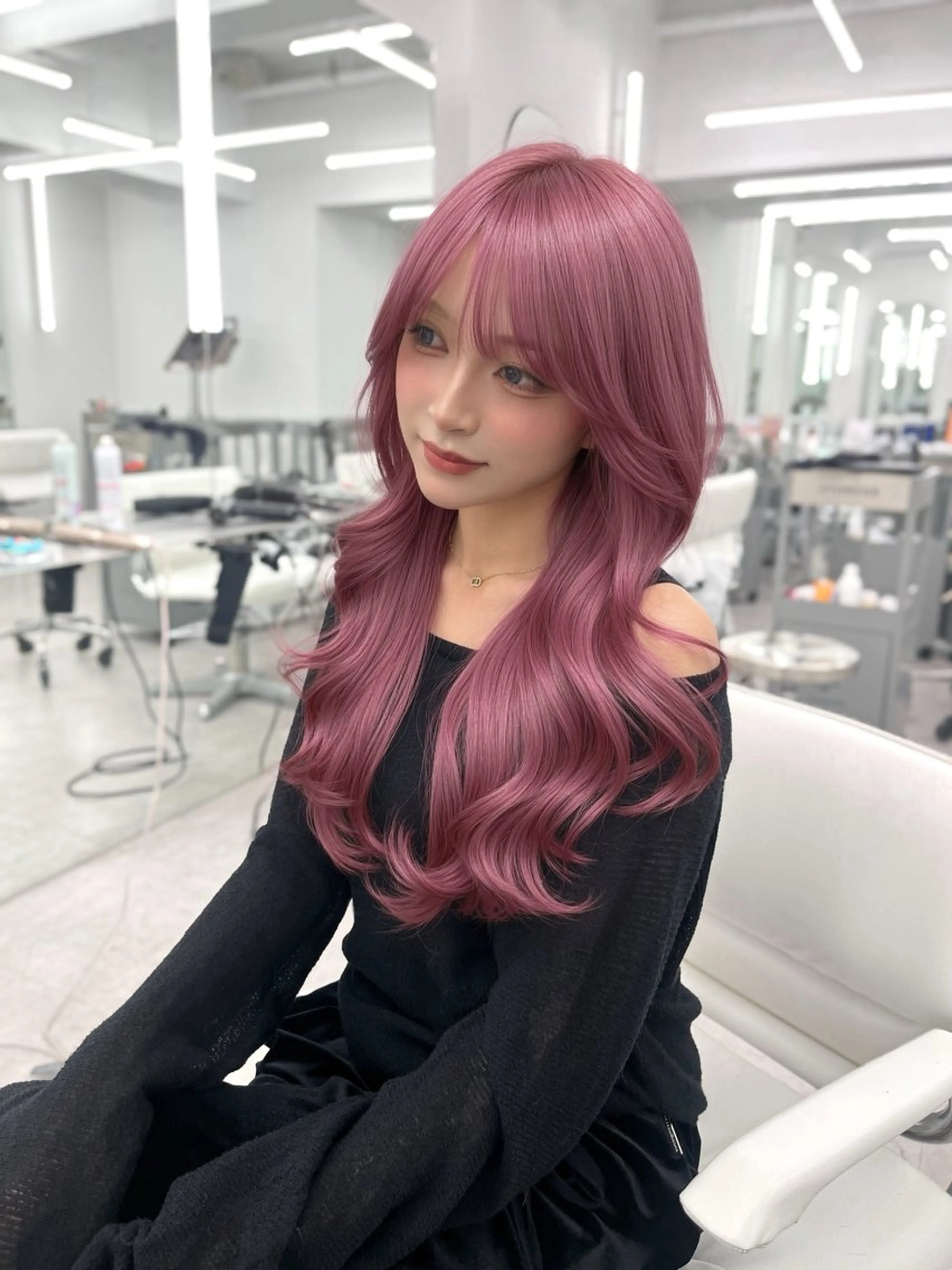 ロング カラー アッシュ ベージュカラー ブリーチ ブラウンカラー ブラウンベージュ カット ヘアカラー トリートメント 透明感カラー✨🩵 韓国ヘアkanatoのヘアスタイル