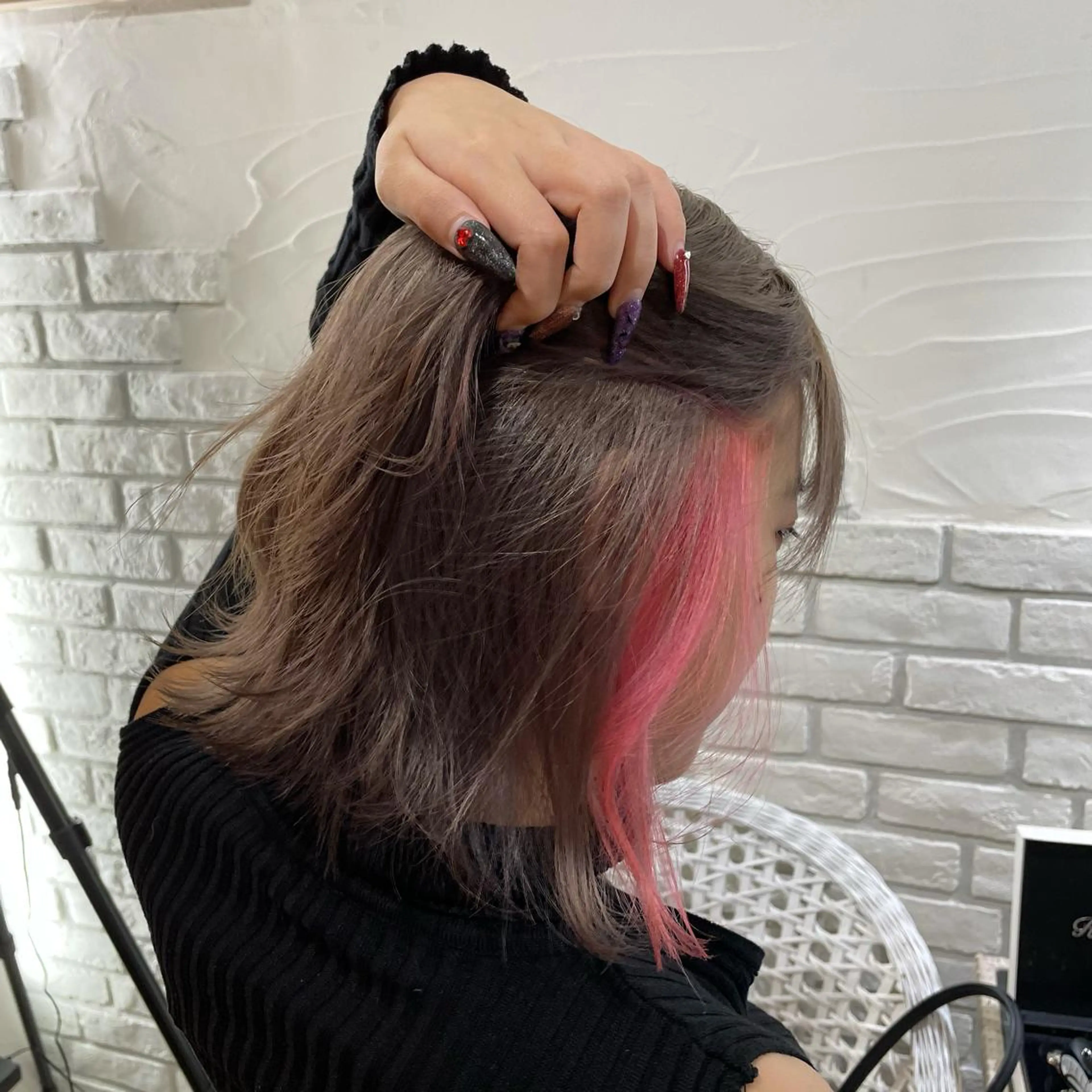 カラー ヘアカラー エクステ 柘植 裕太のヘアスタイル