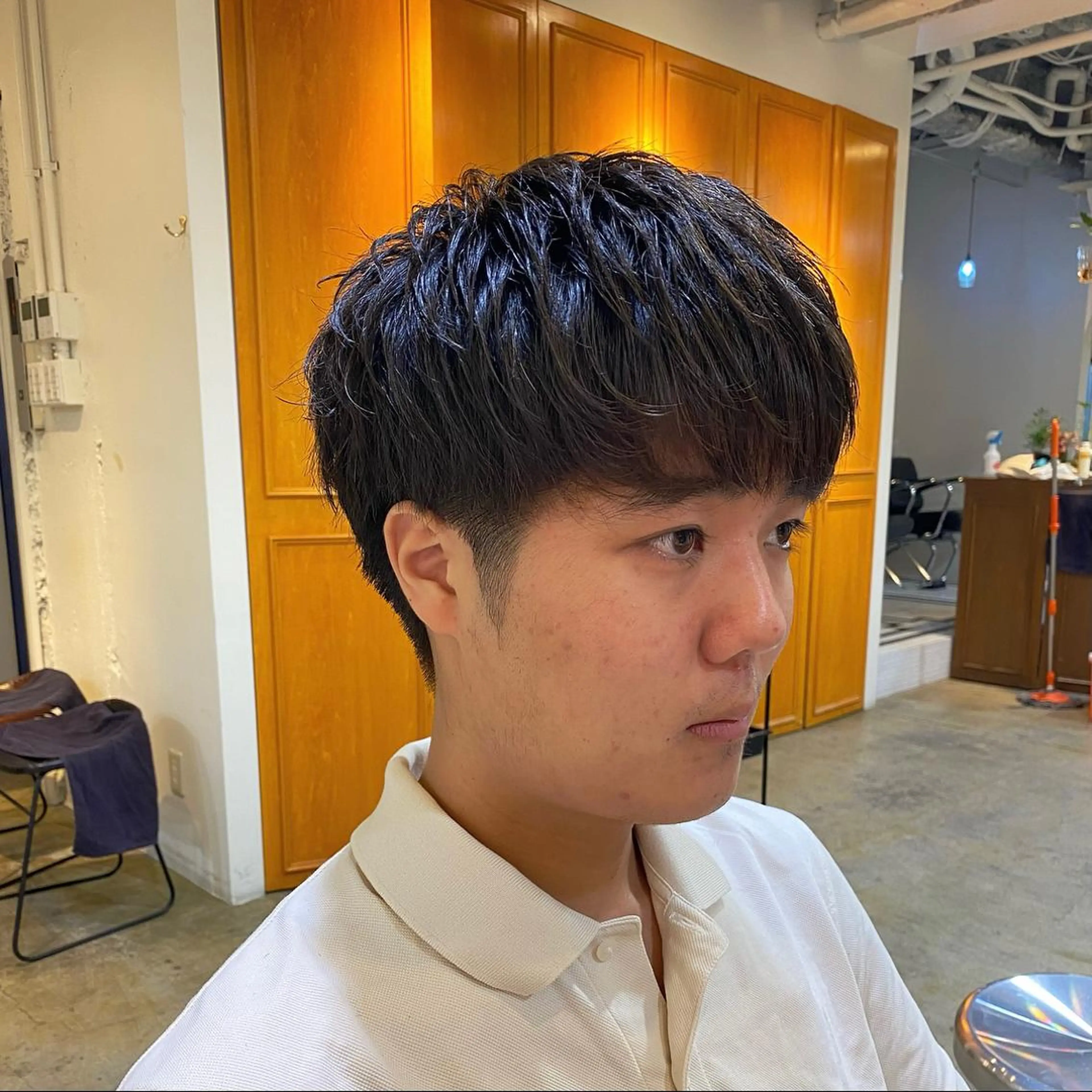 ショート メンズ マッシュ JINKIメンズ特化 メンズカットパーマのヘアスタイル