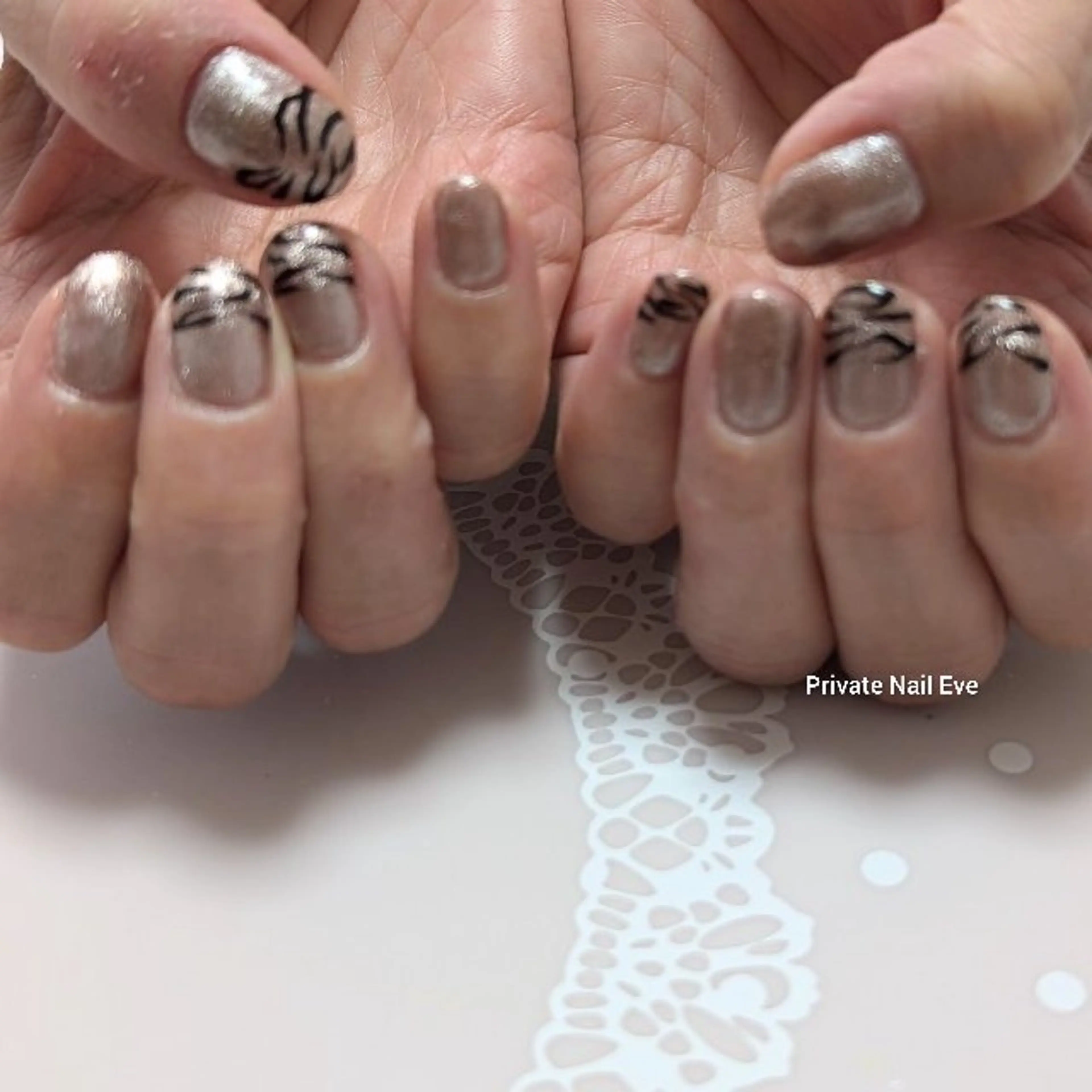 ネイル グラデーション マグネットネイル ハンドネイル ネイル junkoのネイルデザイン