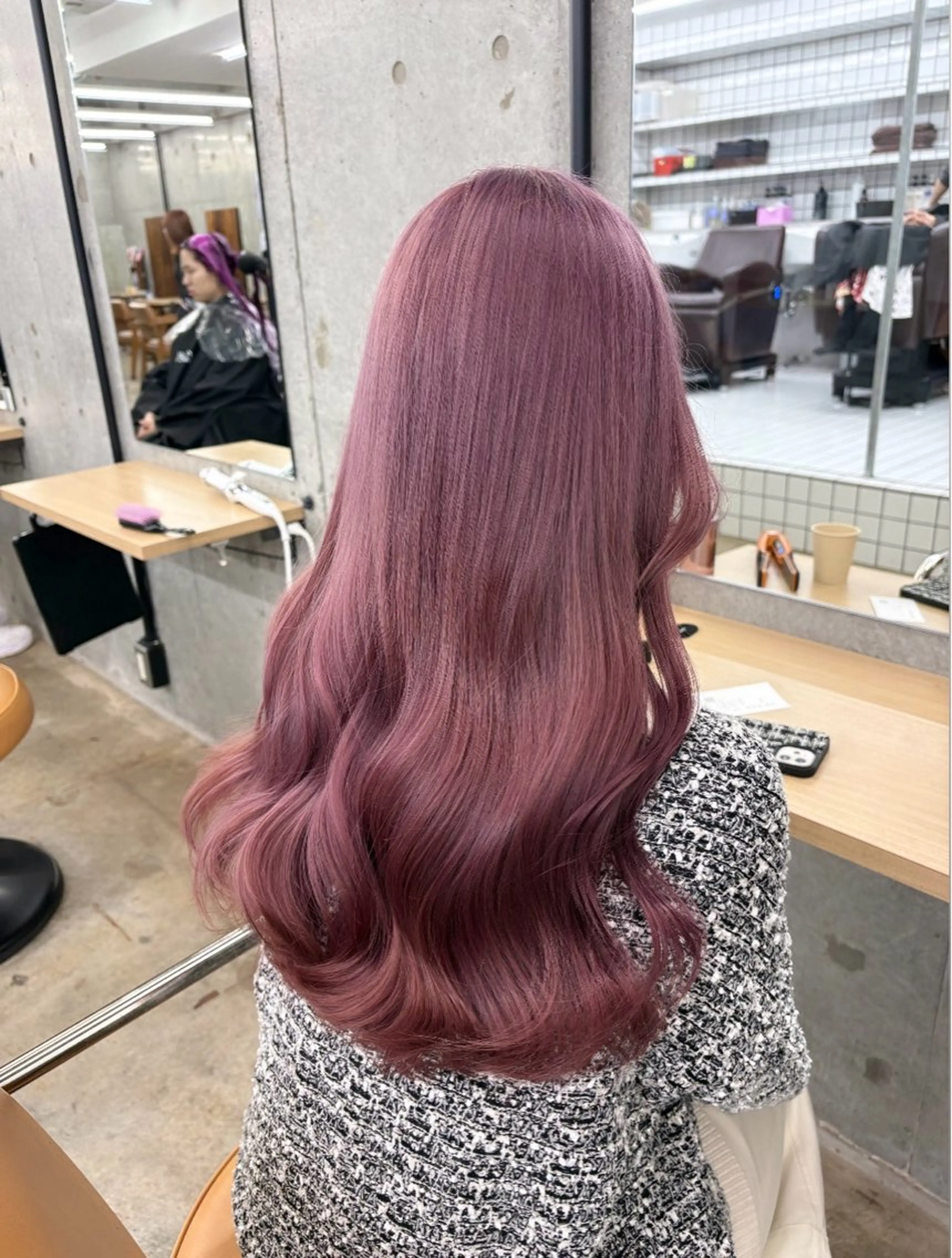 ロング ヘアカラー トリートメント ヘアセット 🎀暖色カラー🎀 ♡yurika♡のヘアスタイル