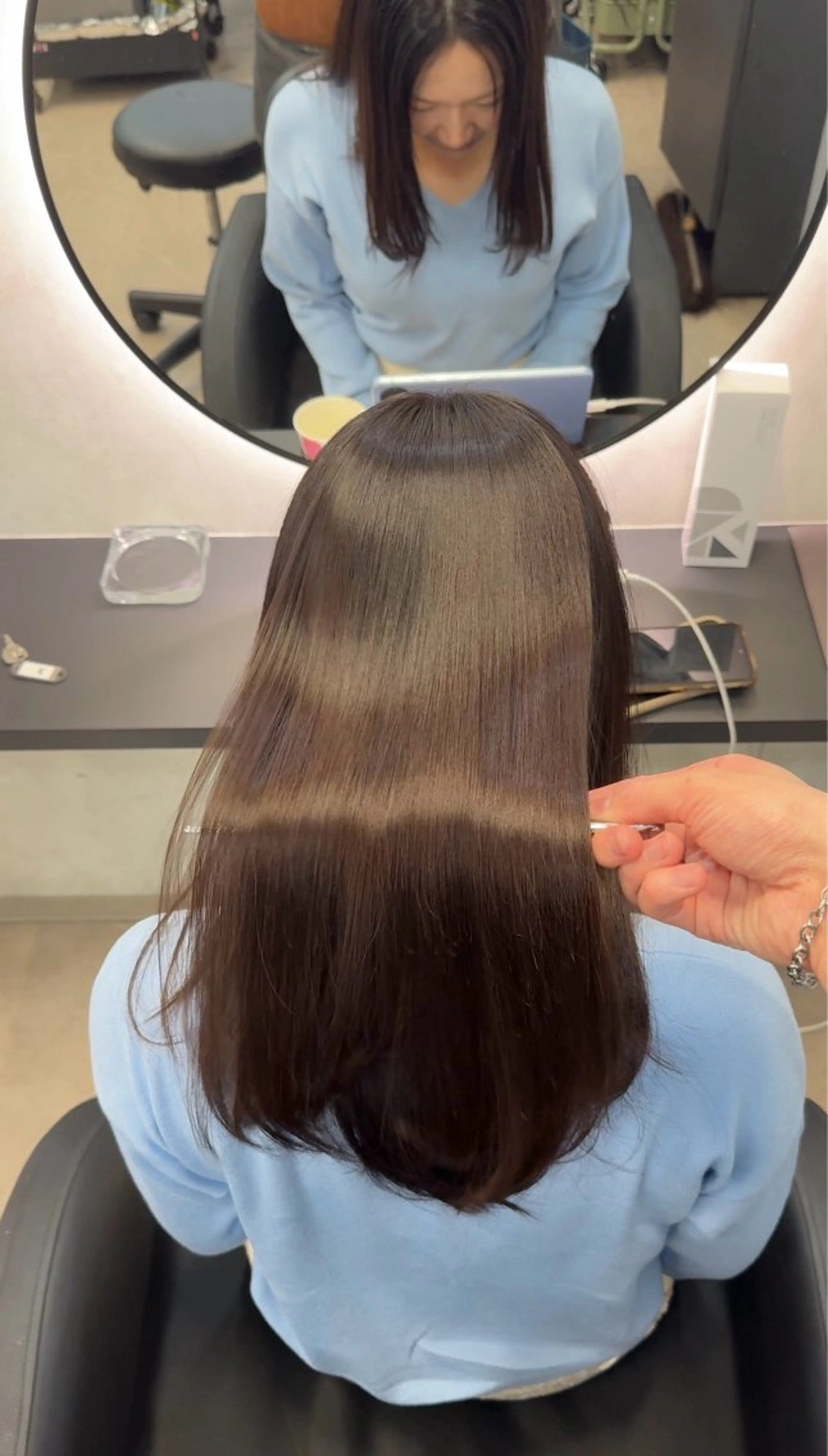 ロング カラー ヘアアレンジ カット ヘアカラー 縮毛矯正 トリートメント 新宿 /髪質改善/ 縮毛矯正/ヒュウガのヘアスタイル