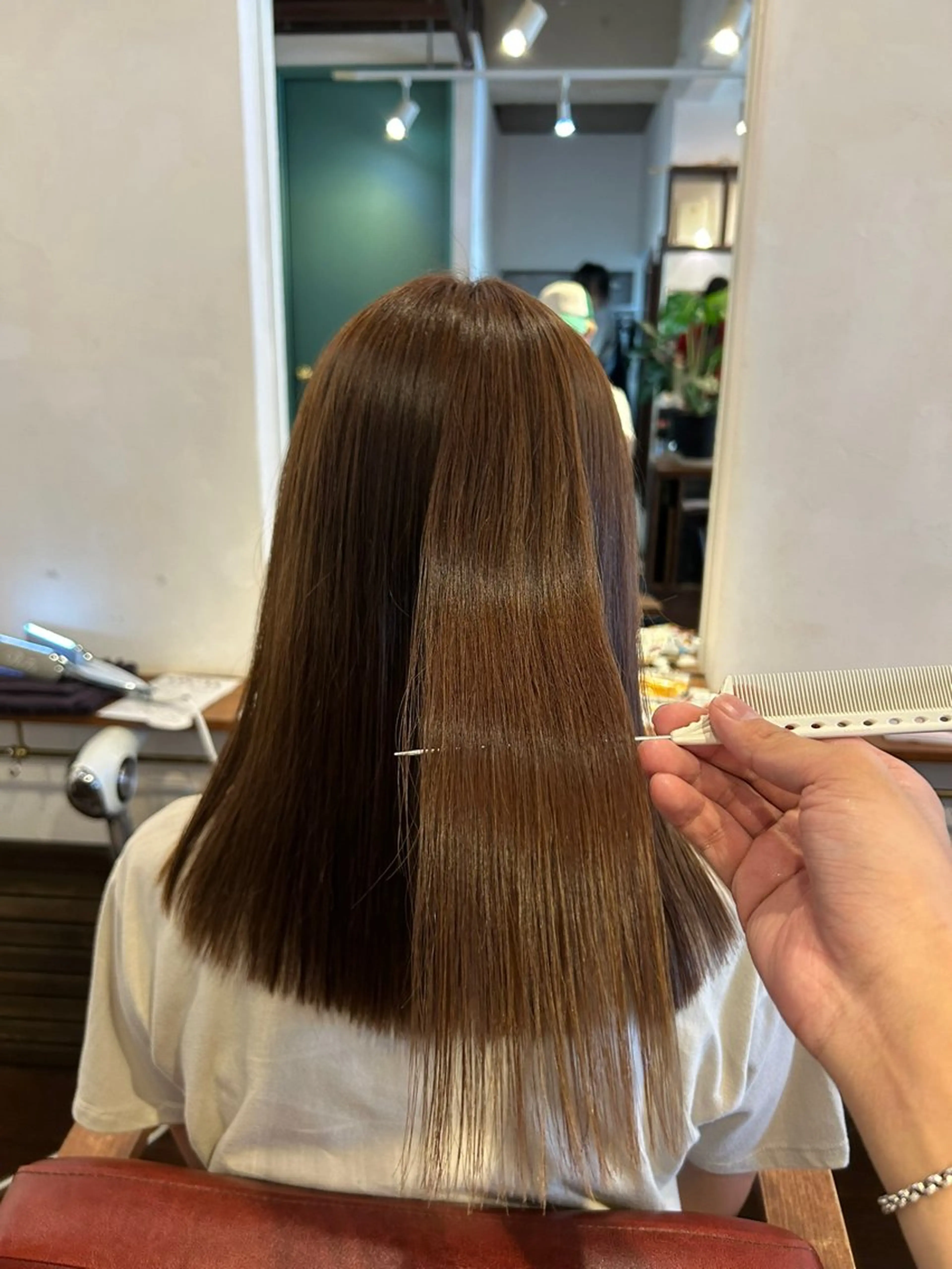 セミロング パーマ セミロングパーマ 髪質改善 ストレートパーマ HASIMOTO jijibyMOPSのヘアスタイル