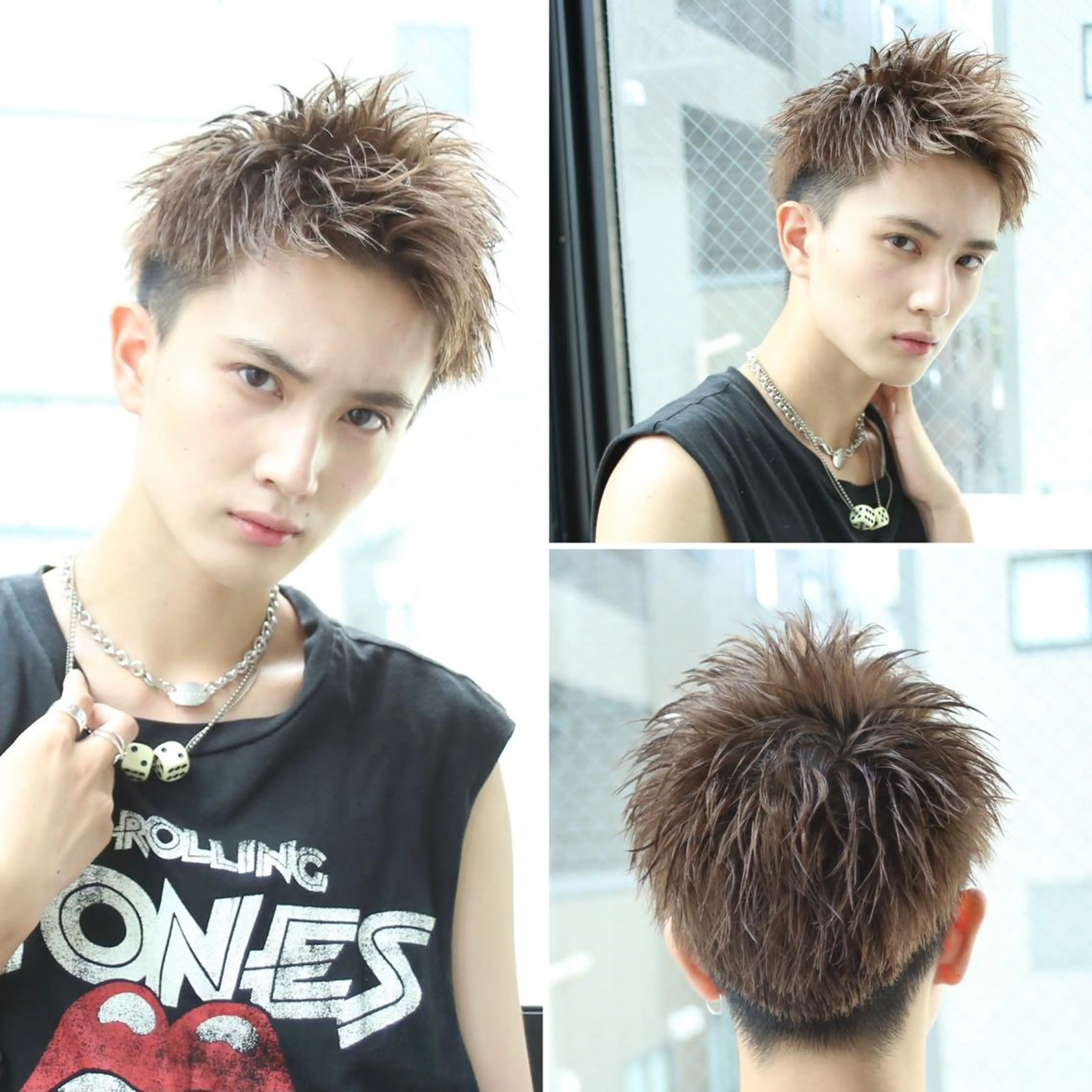 🔥1日1名限定🔥『ピンパーマ』骨格矯正メンズカット+パーマ+シャンプー+トリートメント スパイキーショート 短髪用の写真