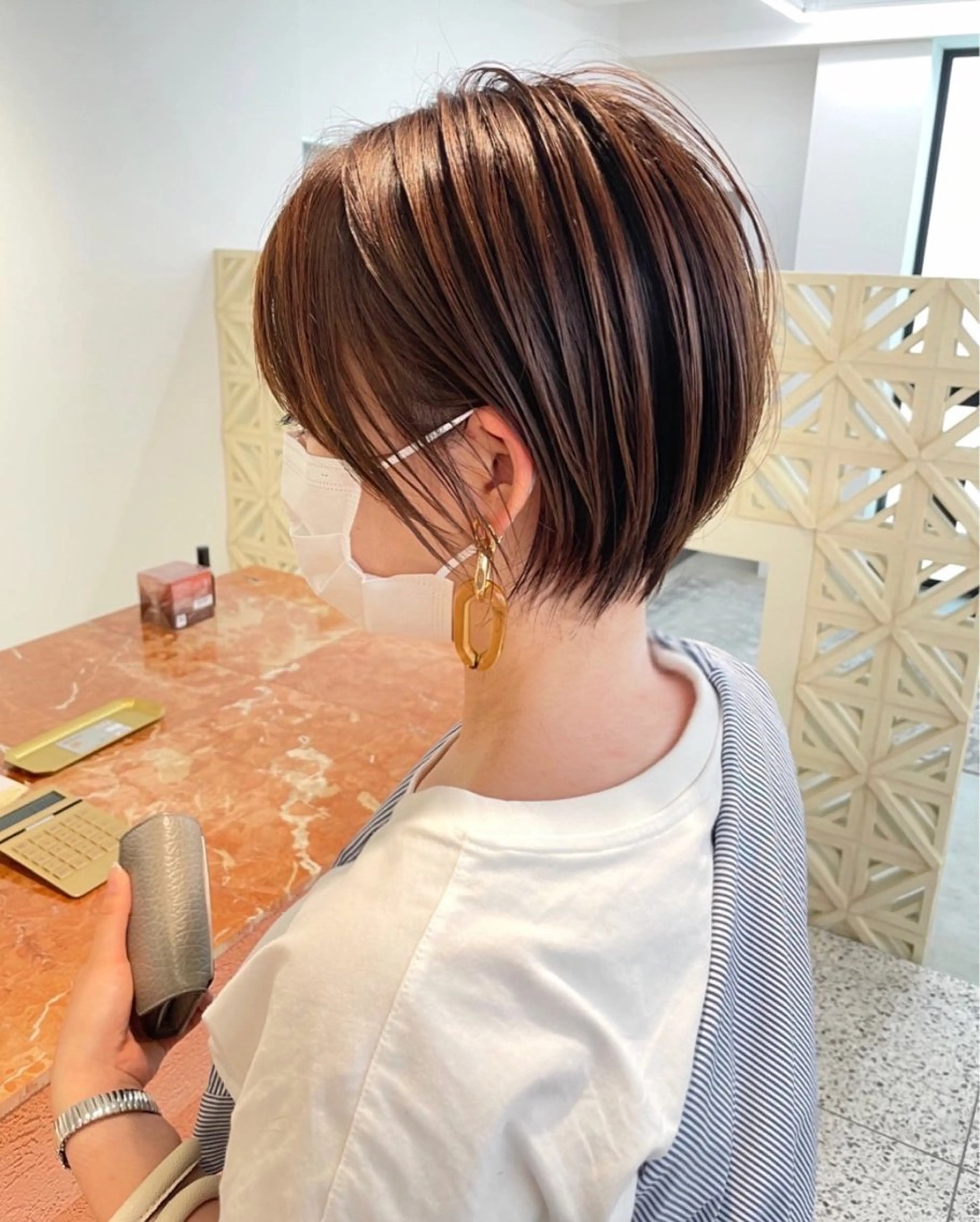 ショート ショートボブ ボブ くびれヘア ショートヘア カット レイヤーボブ/名駅/ くびれボブ/縮毛矯正のヘアスタイル