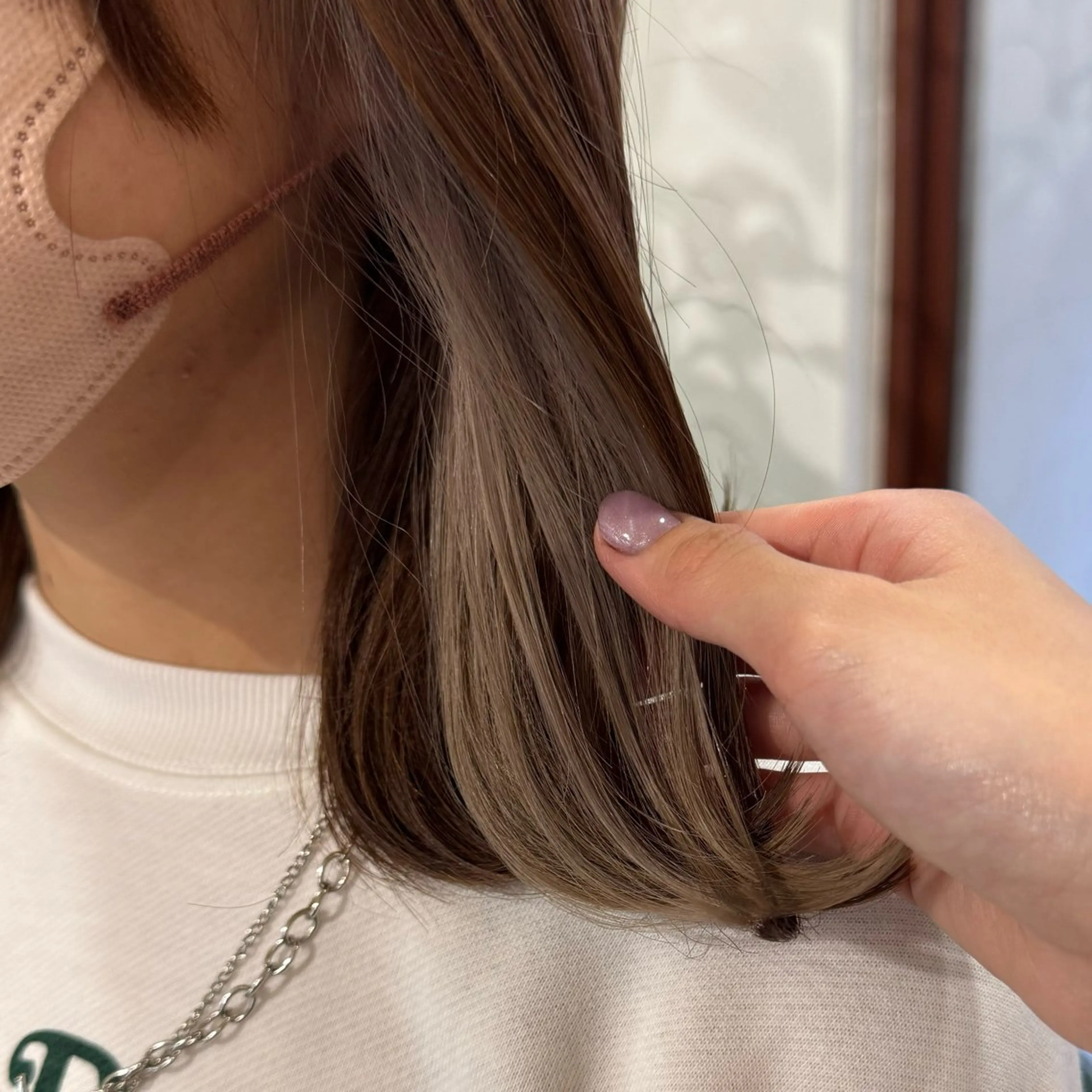 🫣こっそりかわいい インナーブリーチ+インナーカラー+全体カラー+CMCトリートメントの写真