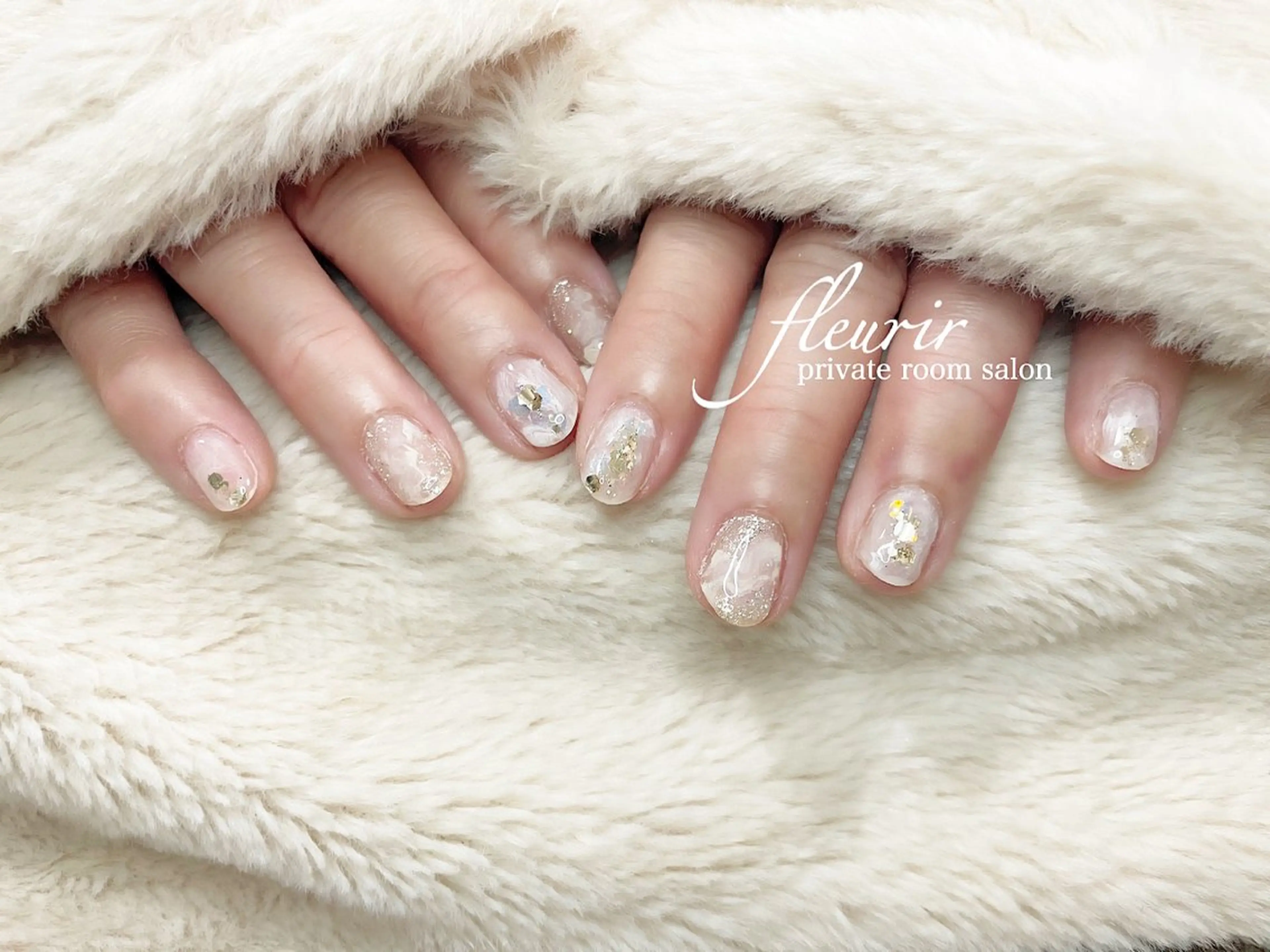 ネイル ホログラムネイル ラメ(グリッター) フルリール 【プライベートサロンのネイルデザイン