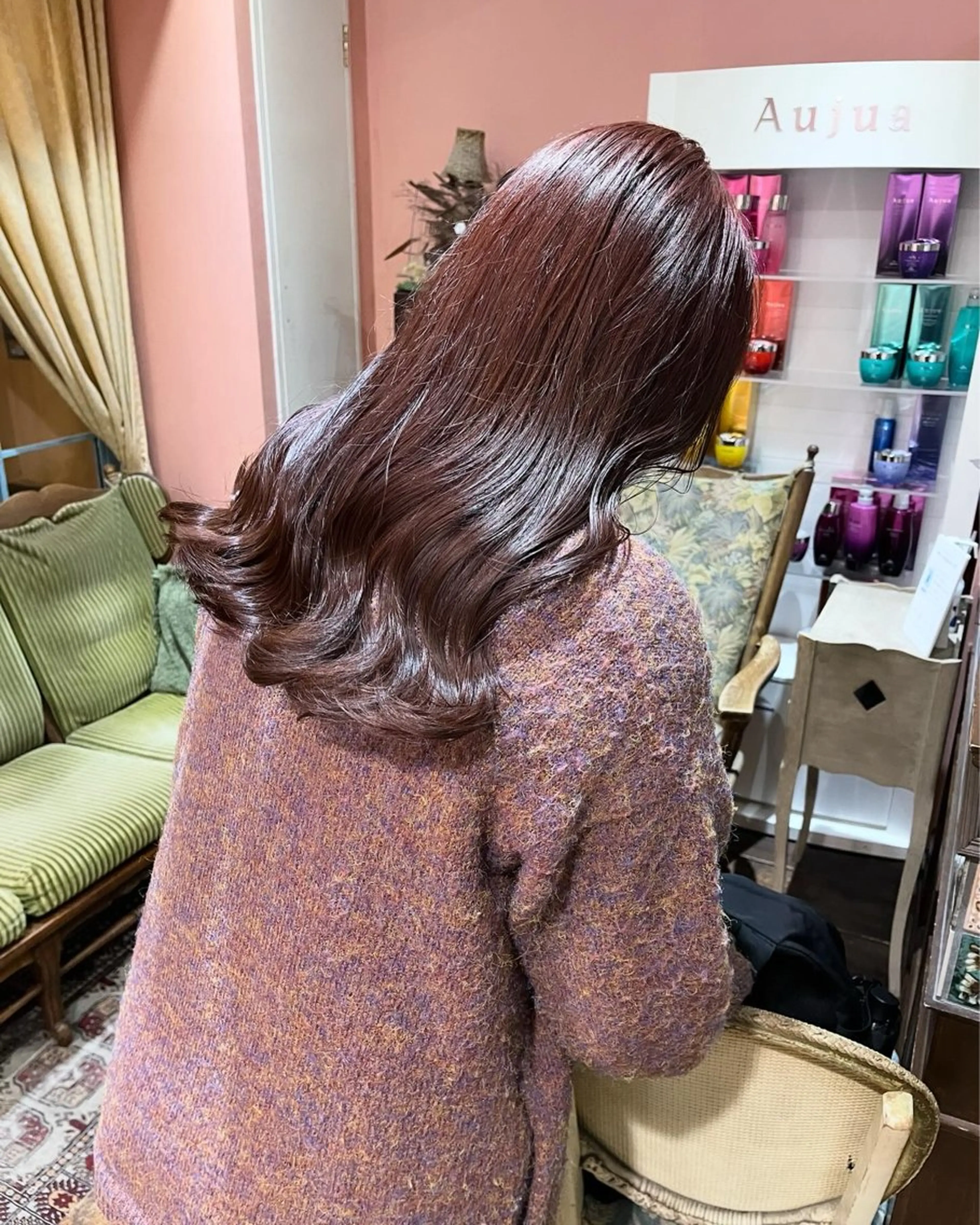 ロング カラー ブリーチ ダブルカラー ブリーチなしカラー RYOKA/ 透明感カラー/韓国風のヘアスタイル