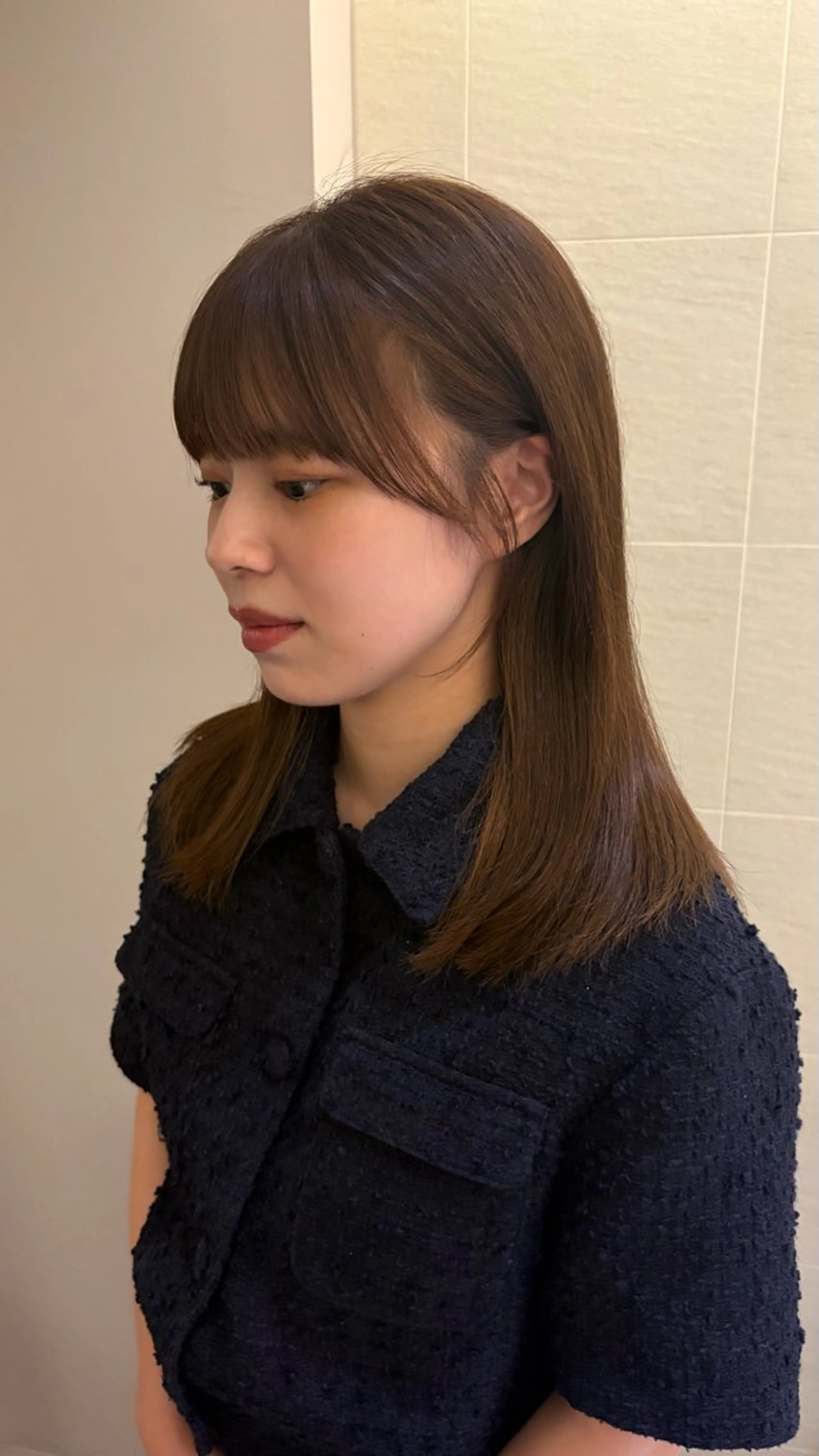 ミディアム カラー 《無料カットモデル / perm》ナミのヘアスタイル