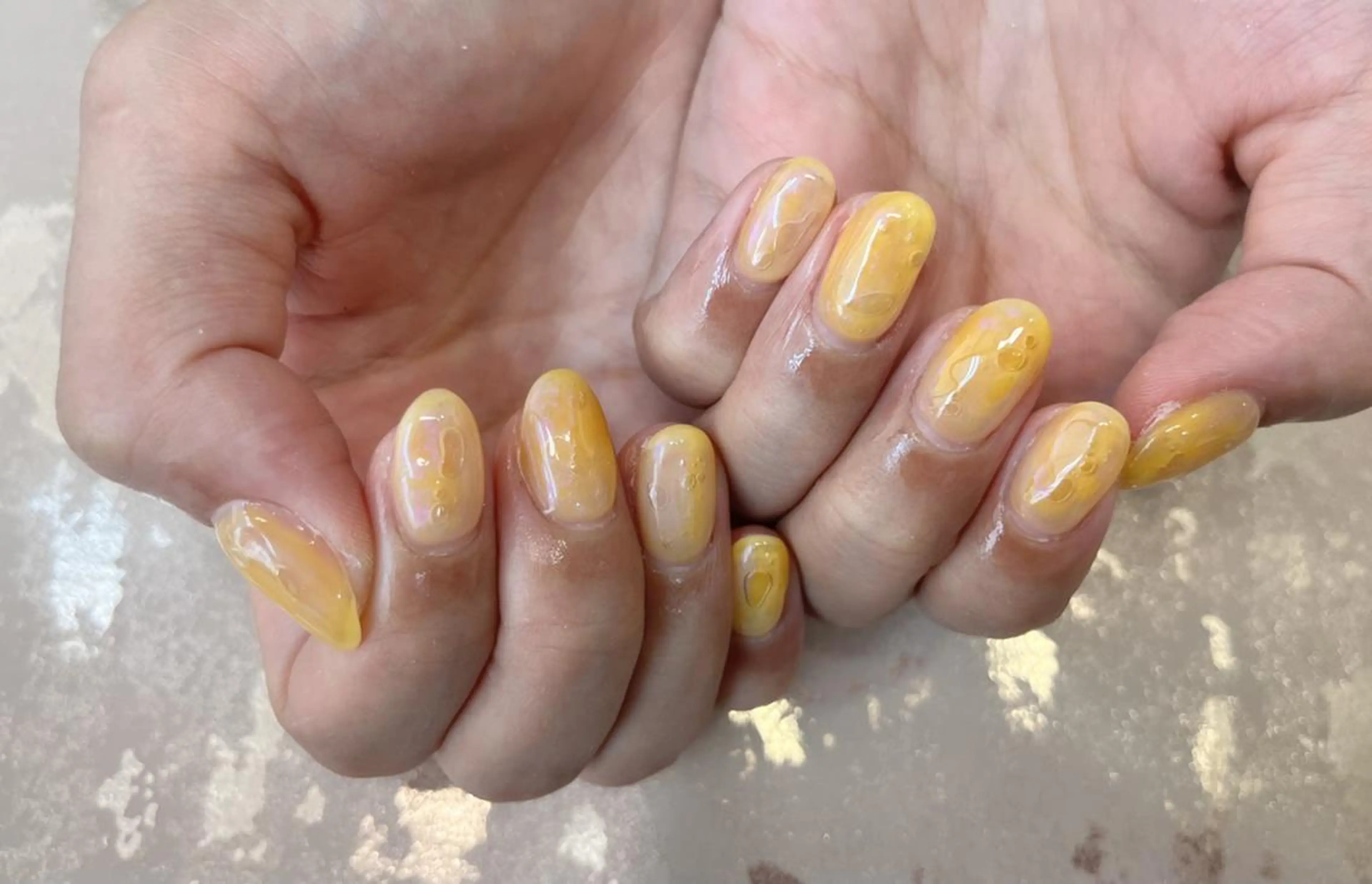 キッズ ネイル ブルー 夏ネイル AB マツエクネイルサロンのネイルデザイン