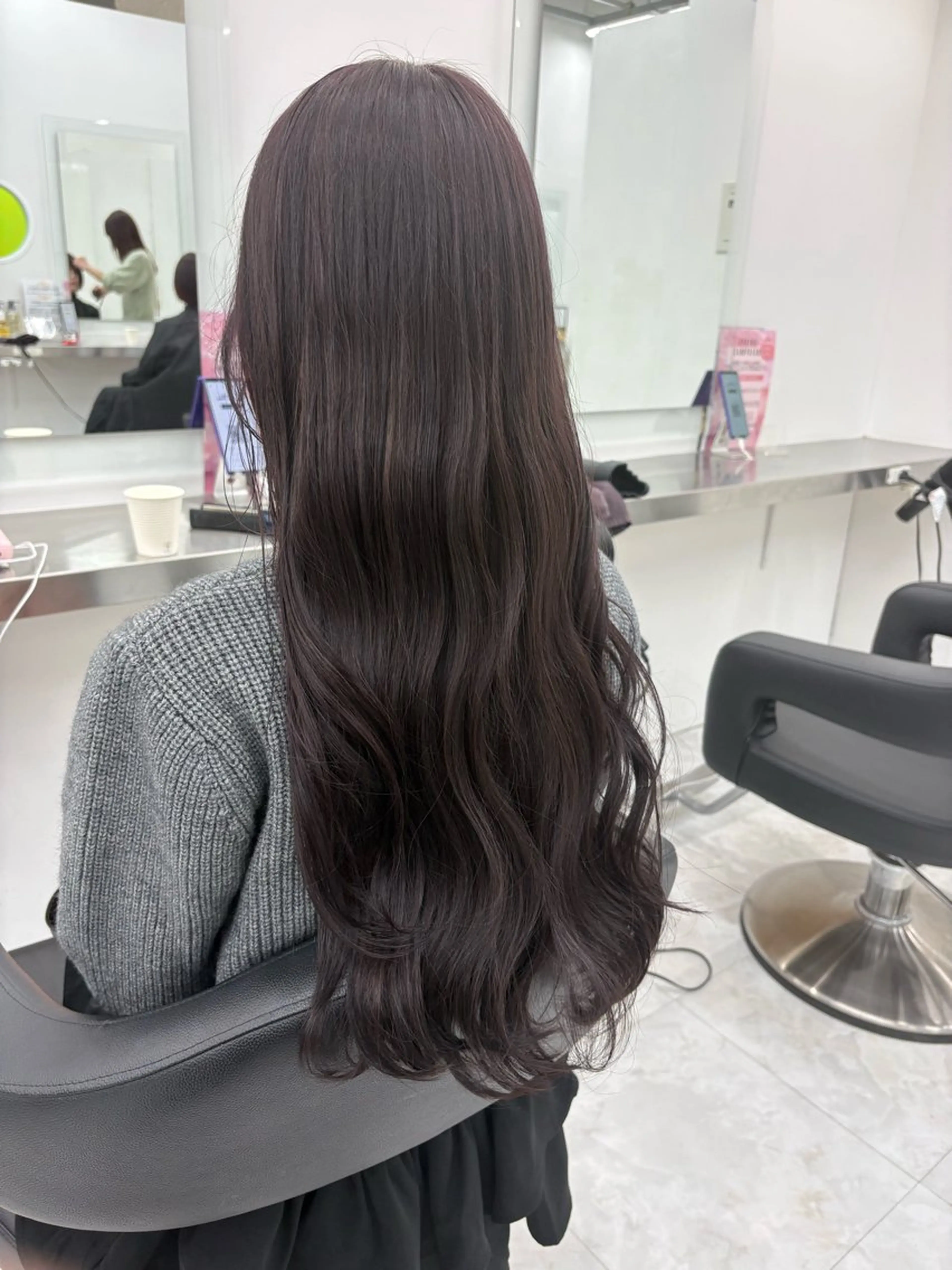 ロング カラー ヘアカラー トリートメント ヘッドスパ ヘアセット 𓏸レイヤー髪質改善 透けカラーカノン🫧のヘアスタイル
