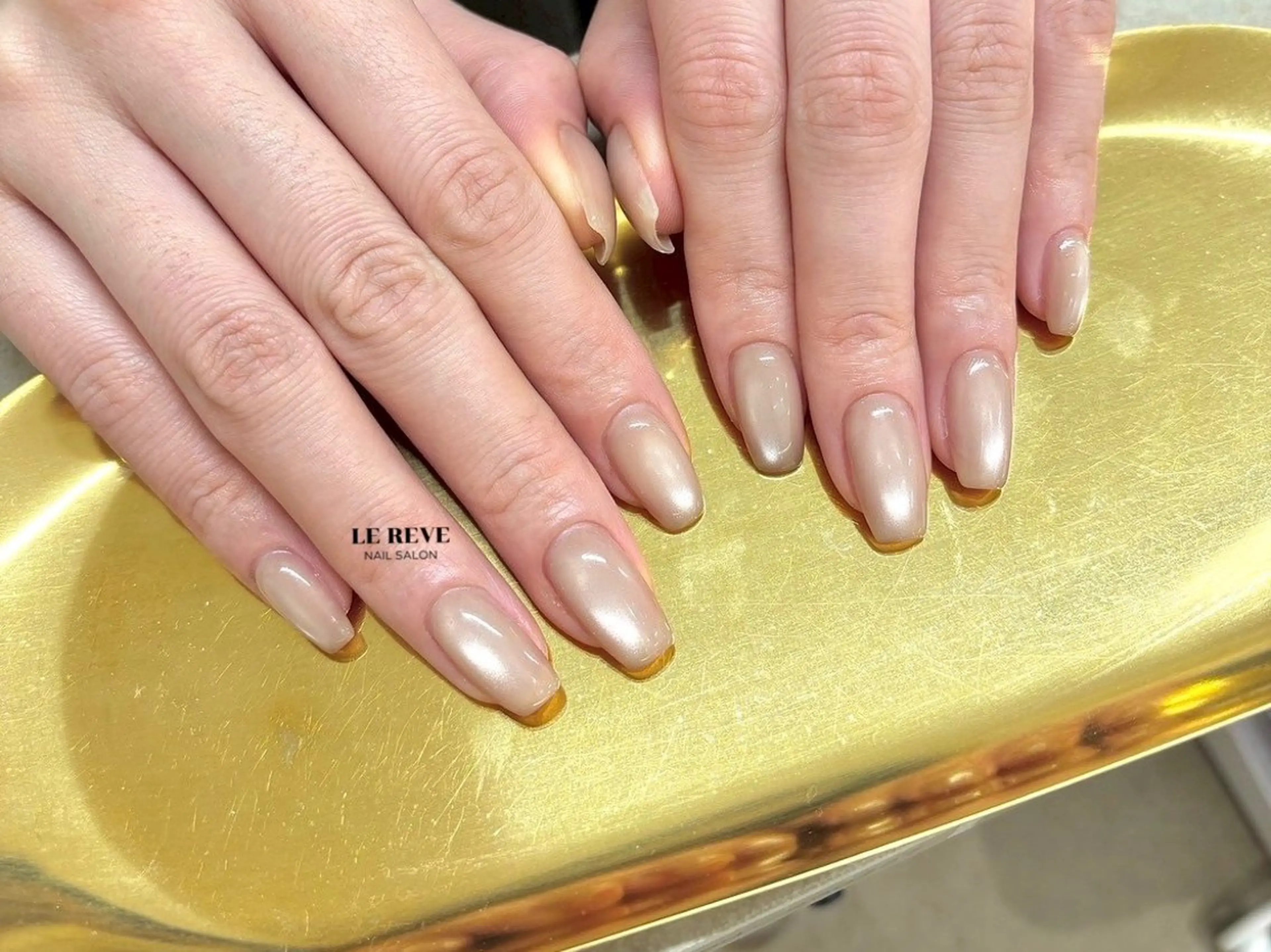 ネイル 韓国ネイル ニュアンスネイル シンプルネイル 春ネイル ワンホンネイル LE REVE nailsalonのネイルデザイン